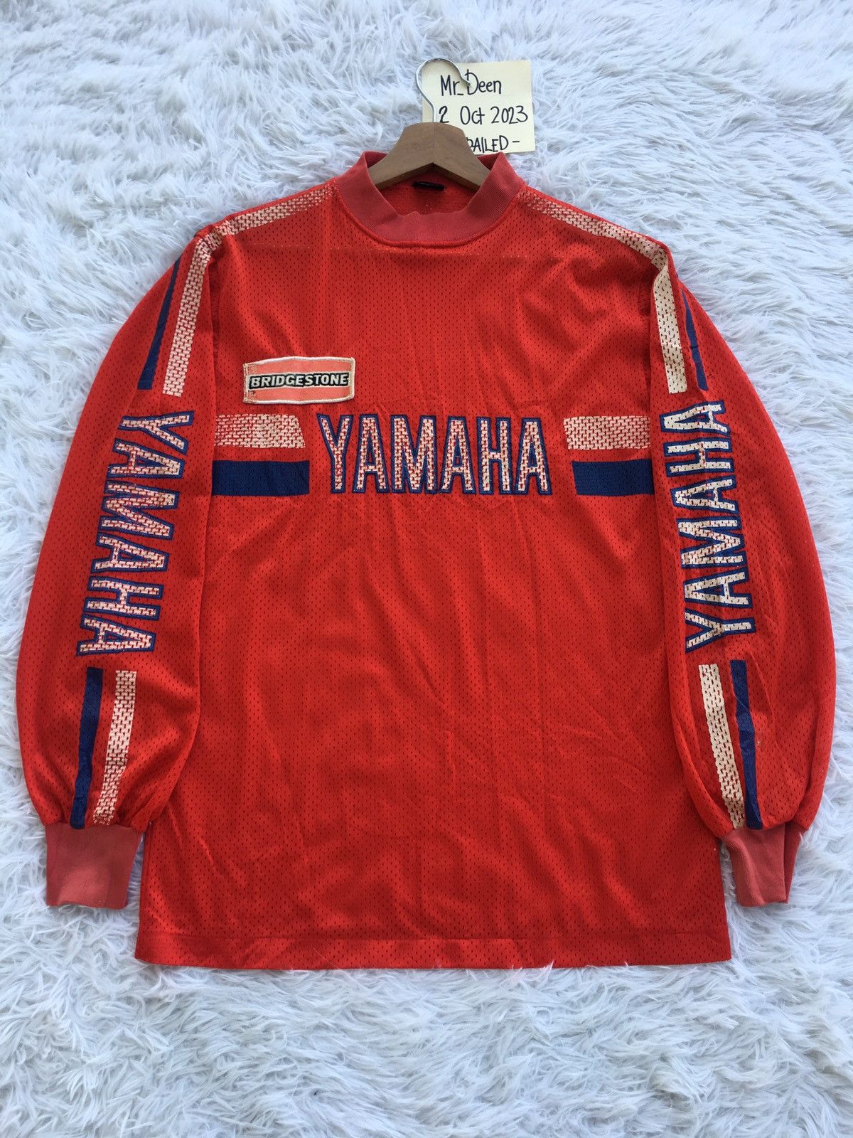 Vintage Rare Vintage Yamaha Bridgestone Longsleeve Jersey Size US L / EU 52-54 / 3 - 1 Thumbnail