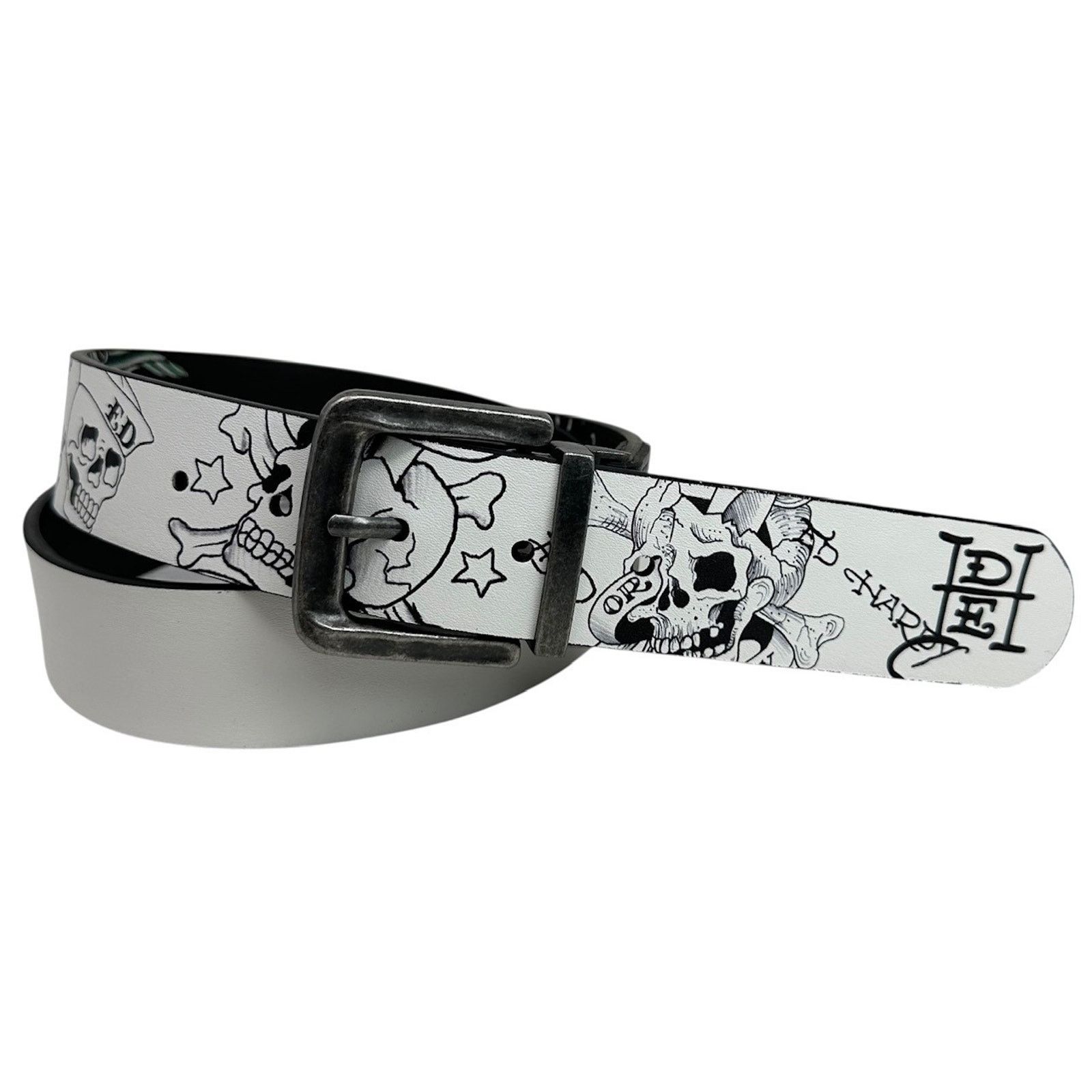 Ed Hardy Ed Hardy Men's Skull and Koi Fish Print Reversible Belt Size 38 - 5 Thumbnail