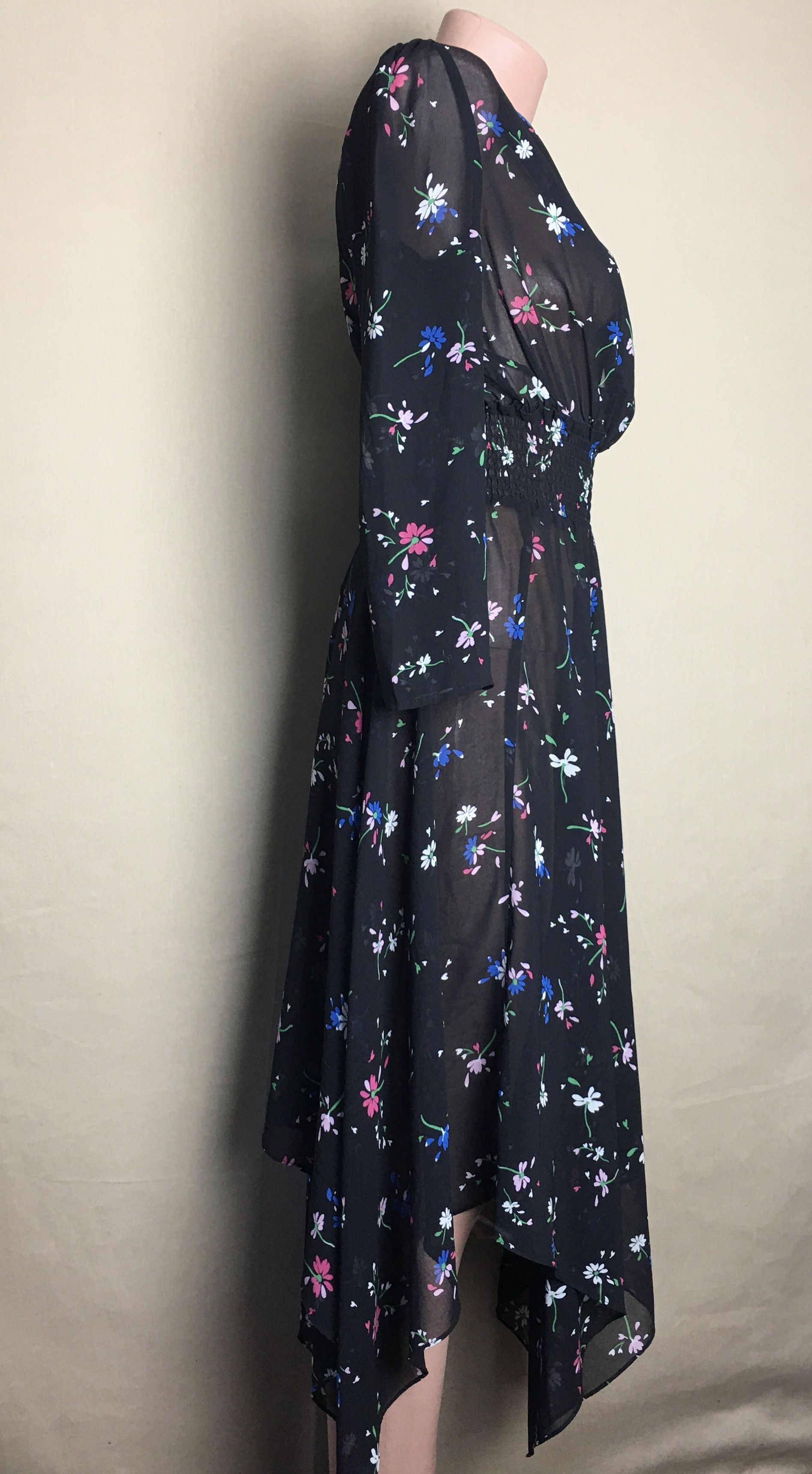 Maje MAJE Rayman Dress Women's 3/4 Sleeve Floral Print Size 3/L Size L / US 10 / IT 46 - 6 Thumbnail