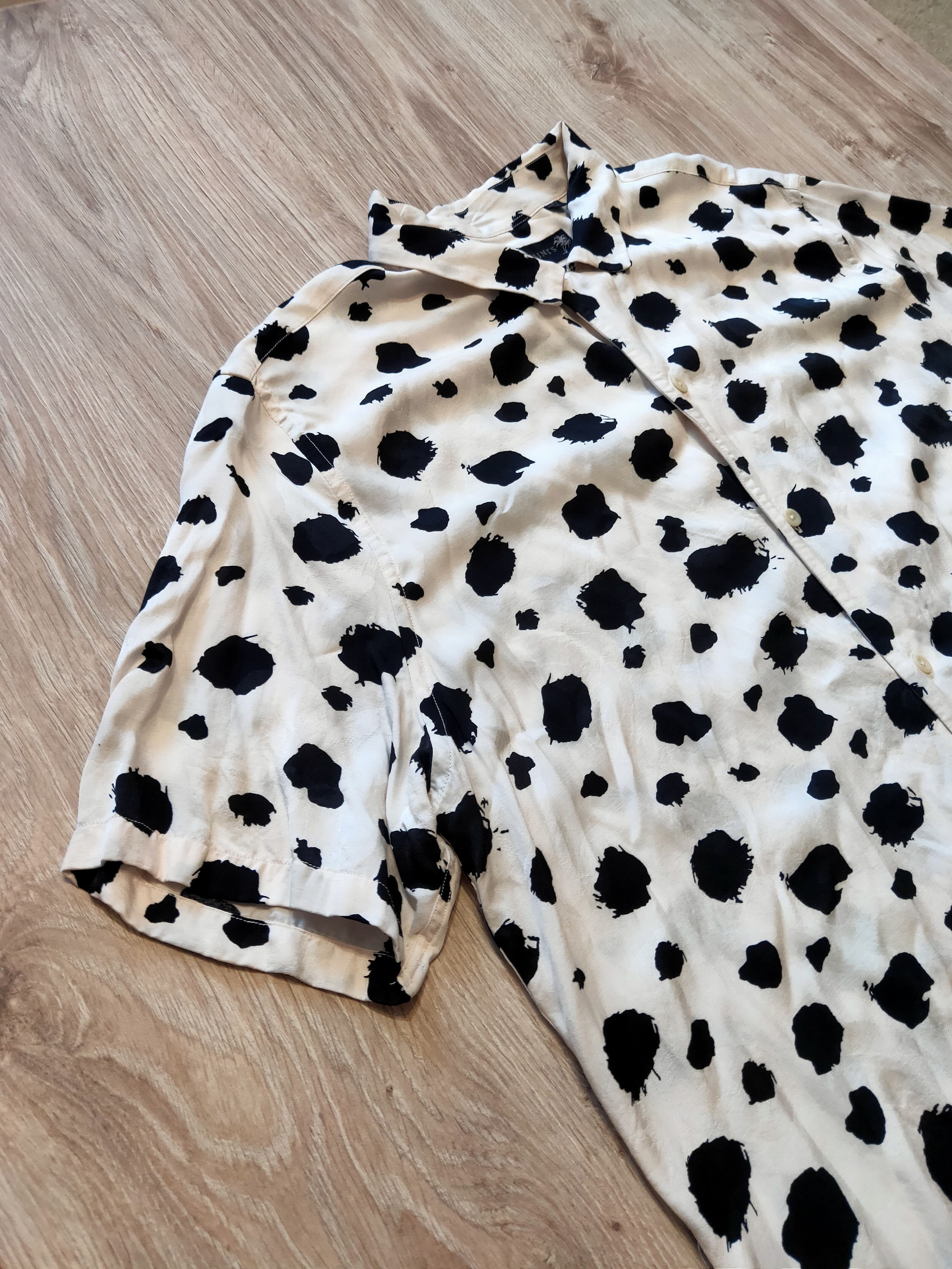 Allsaints × Japanese Brand Mens AllSaints Candeli SS SHIRT Button upHawaii Cow print Size US M / EU 48-50 / 2 - 3 Thumbnail