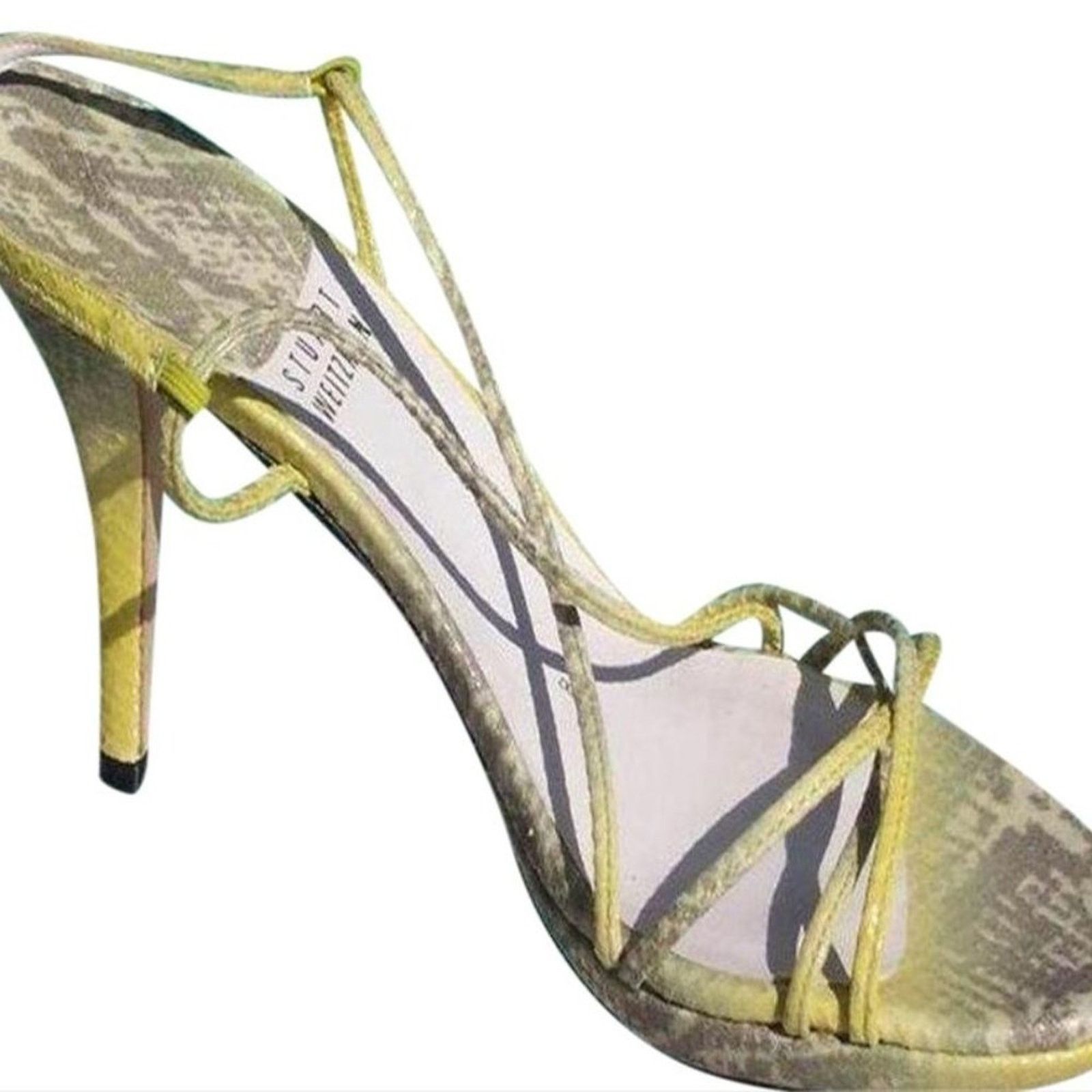 Stuart Weitzman Stuart Weitzman Lizard Leather Strappy Sandals Shoe $270 NWT Size US 8 / IT 38 - 1 Thumbnail