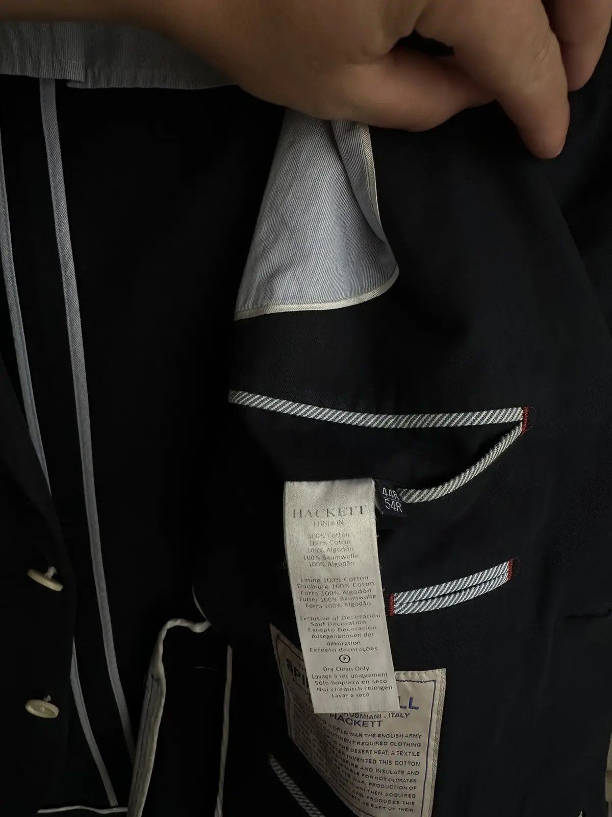 Hackett × Vintage Vintage Men’s Hackett London Blazer Jacket Size 44R Size 44R - 14 Thumbnail
