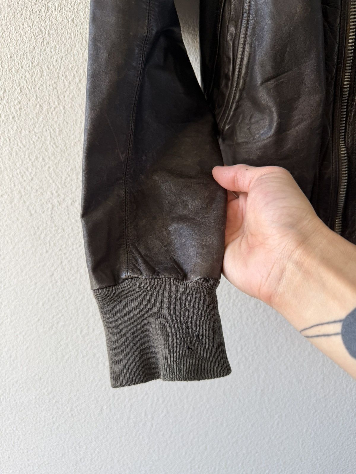 Rick Owens FW11 Calfskin Intarsia Leather Jacket S Size US S / EU 44-46 / 1 - 5 Thumbnail