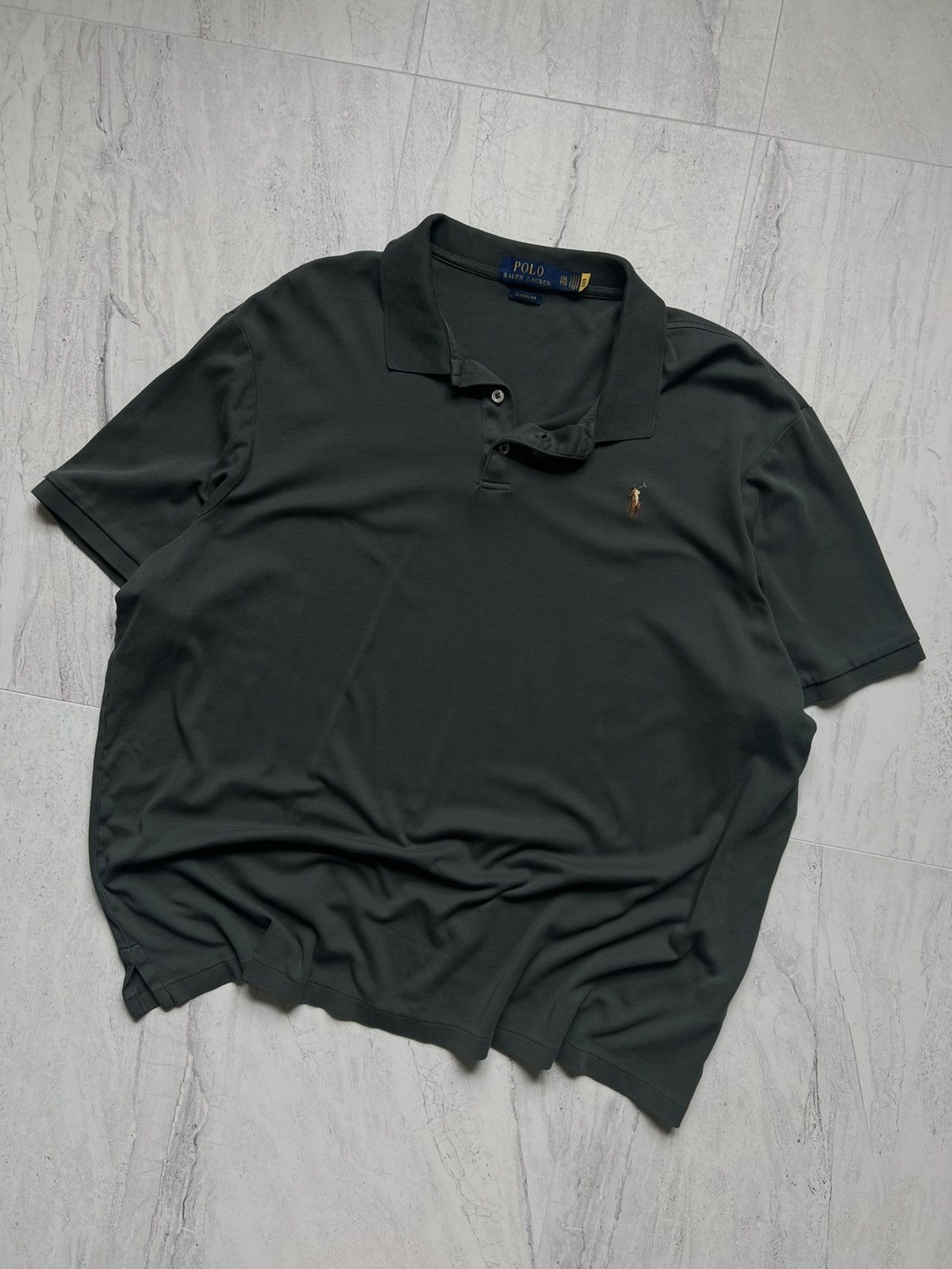 Polo Ralph Lauren Vintage Polo Ralph Lauren Forest Green Button Up Polo Shirt Size US XXL / EU 58 / 5 - 2 Thumbnail