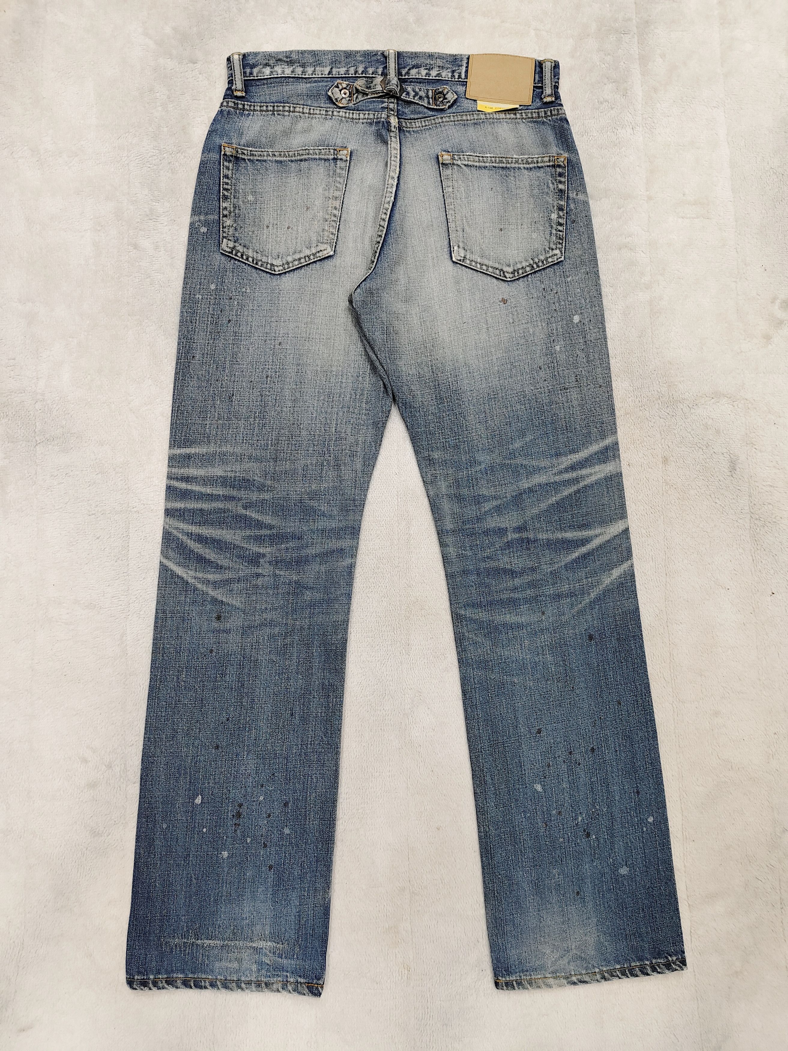 Sophnet. 00s Sophnet🇯🇵 Paint Splatter Fade Distressed Buckle Jeans Size US 30 / EU 46 - 4 Thumbnail