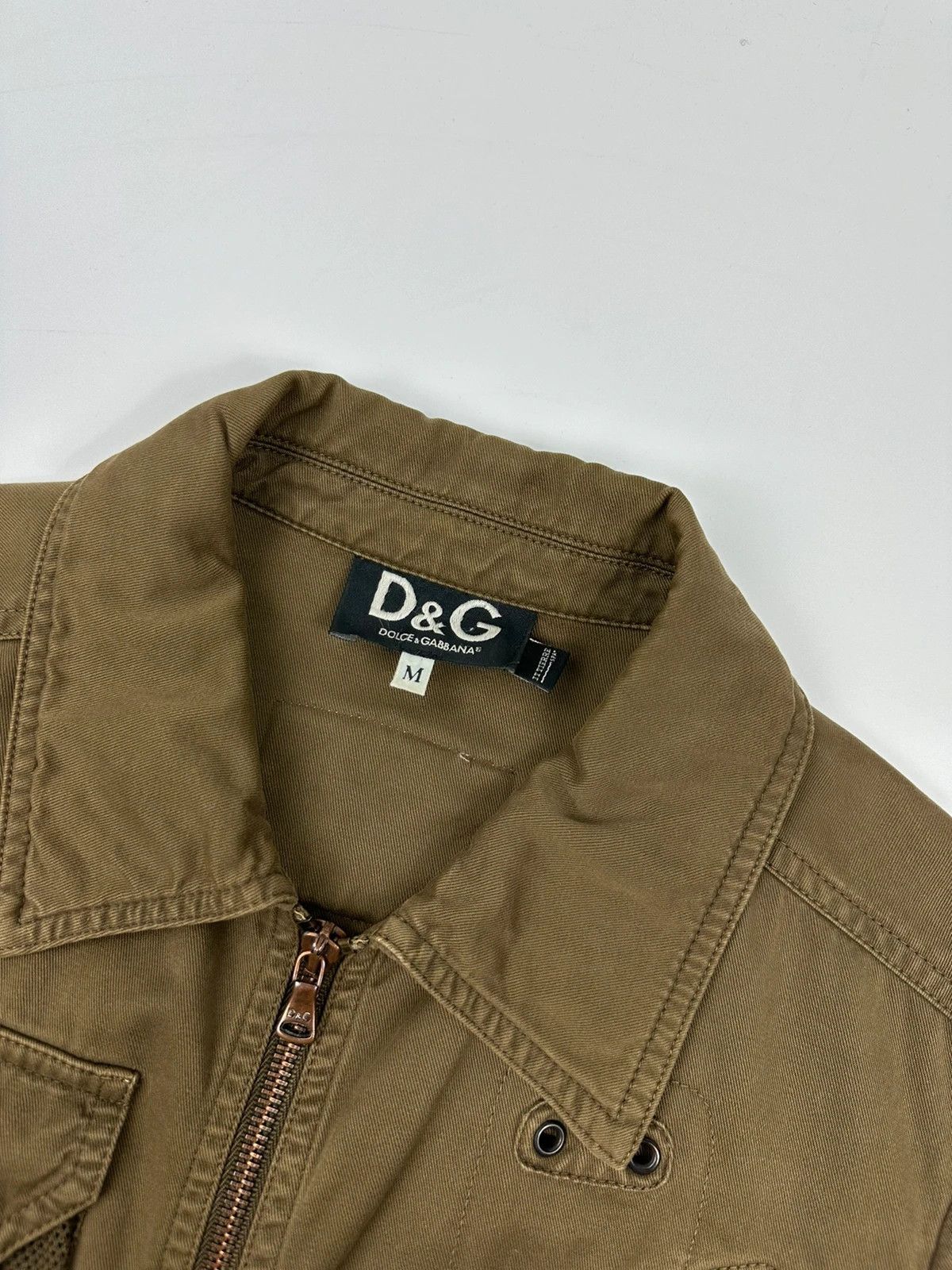 Dolce & Gabbana Dolce Gabbana FW04 Army Mesh Pocket Crop Khaki Jacket Size M / US 6-8 / IT 42-44 - 4 Thumbnail