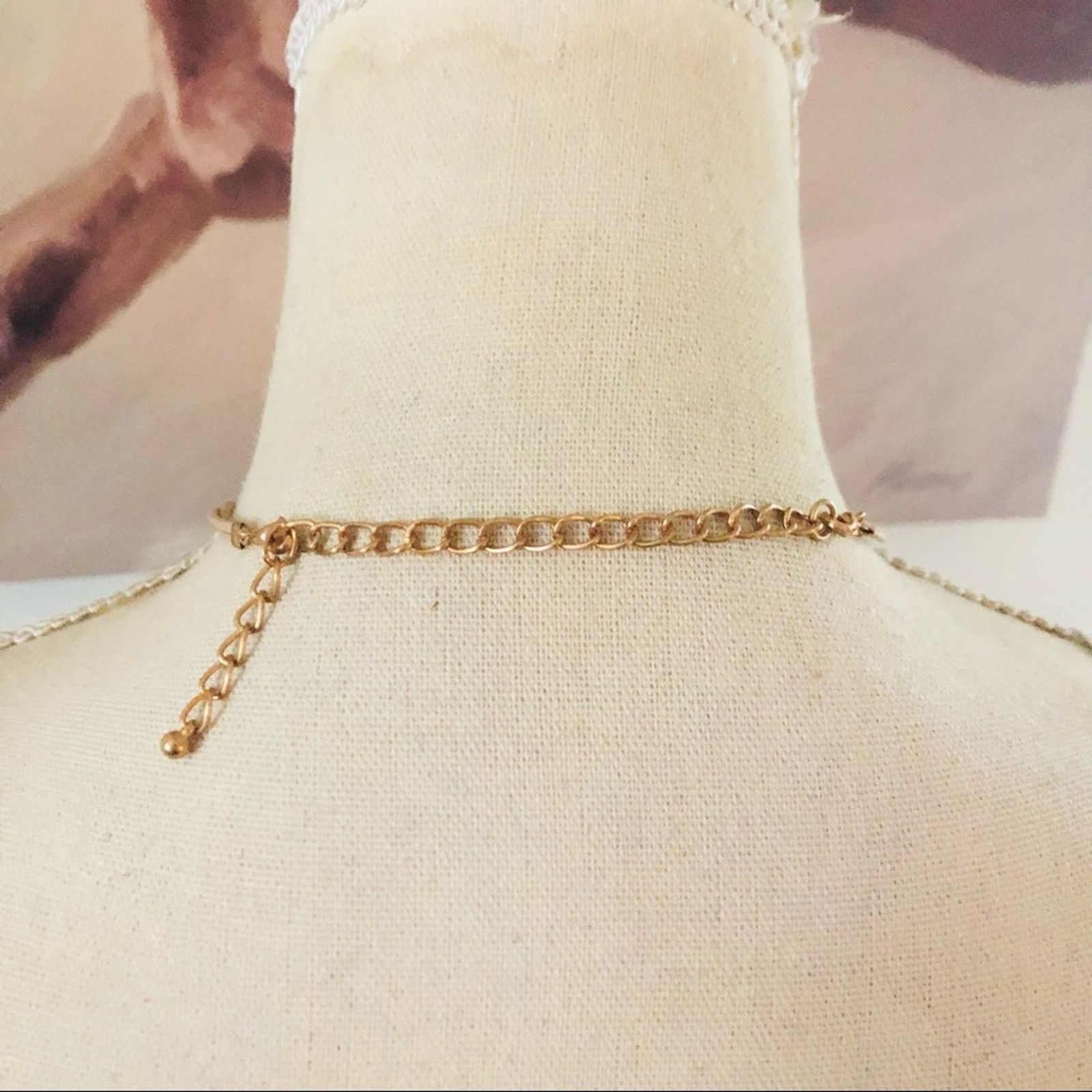 Handmade Handcrafted natural quartz leather cord choker necklace Size ONE SIZE - 4 Thumbnail
