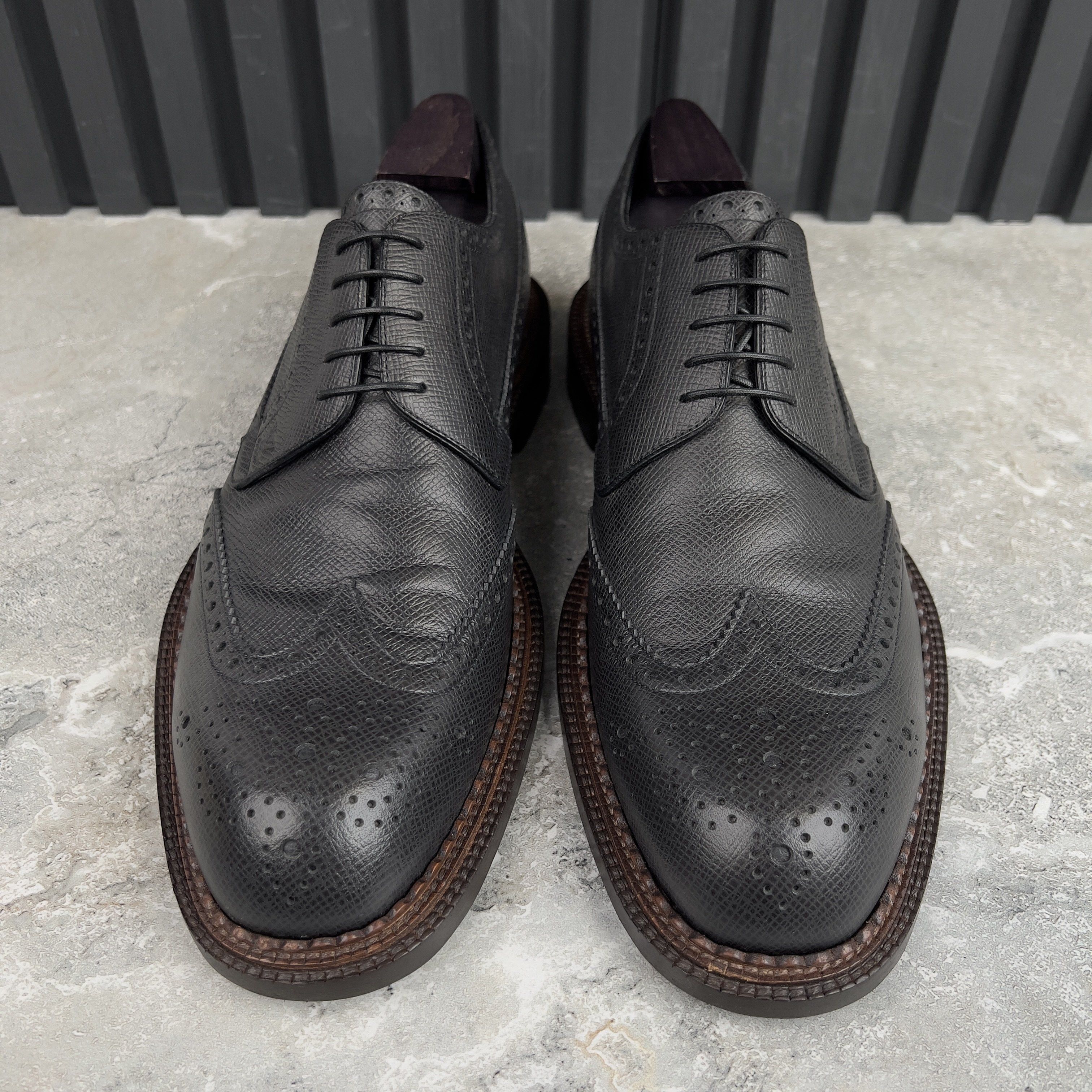 Louis Vuitton Louis Vuitton Derby Dress Lace Up Taiga Leather Size US 10.5 / EU 43-44 - 4 Thumbnail