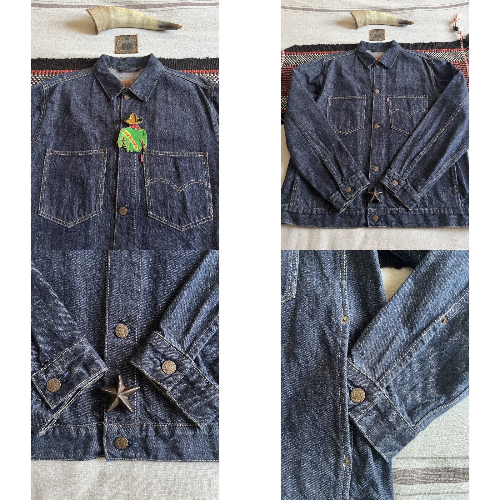 Levi's Levi’s Sunrise Trucker Jacket L Regular Levi’s Sunrise Trucker Jacket L Denim Blue 2001 Vintage 70511 46 in Chest Mens Workwear 90s Retro Riveted Size US L / EU 52-54 / 3 - 8 Thumbnail