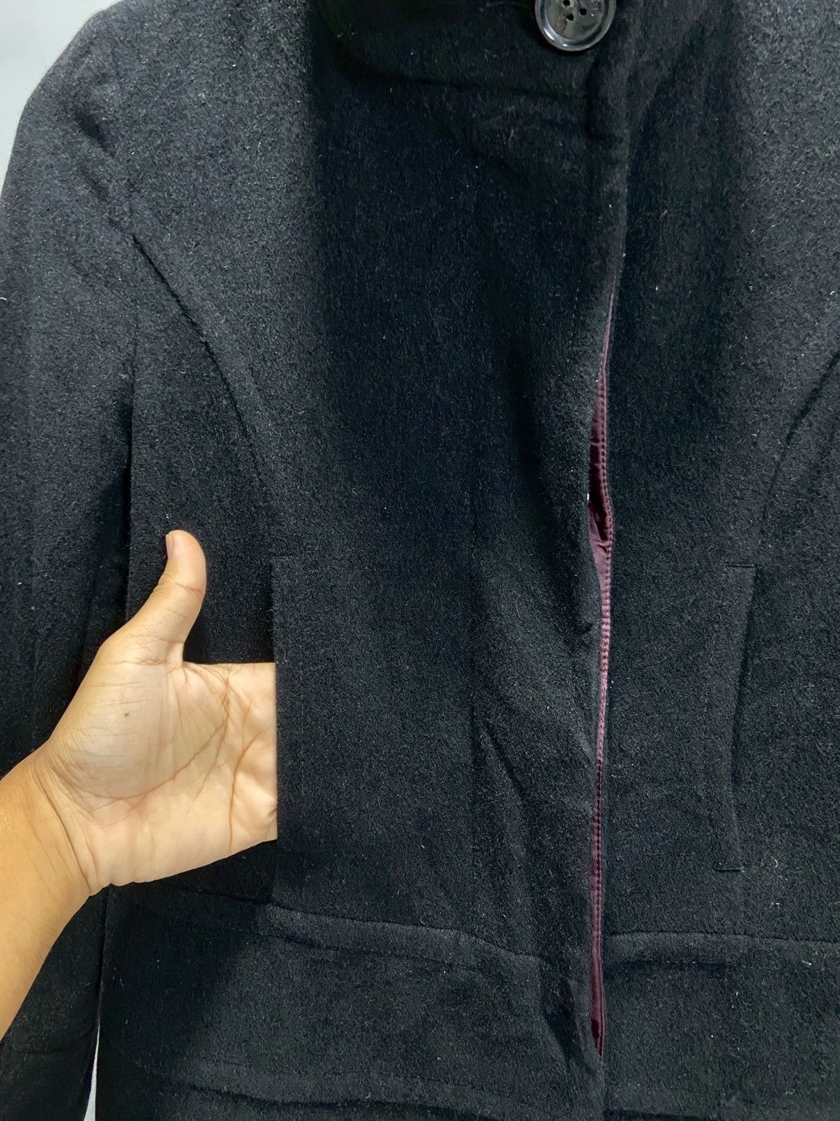 Yohji Yamamoto Ined by Yohji Yamamoto black wool long coats Size S / US 4 / IT 40 - 5 Thumbnail