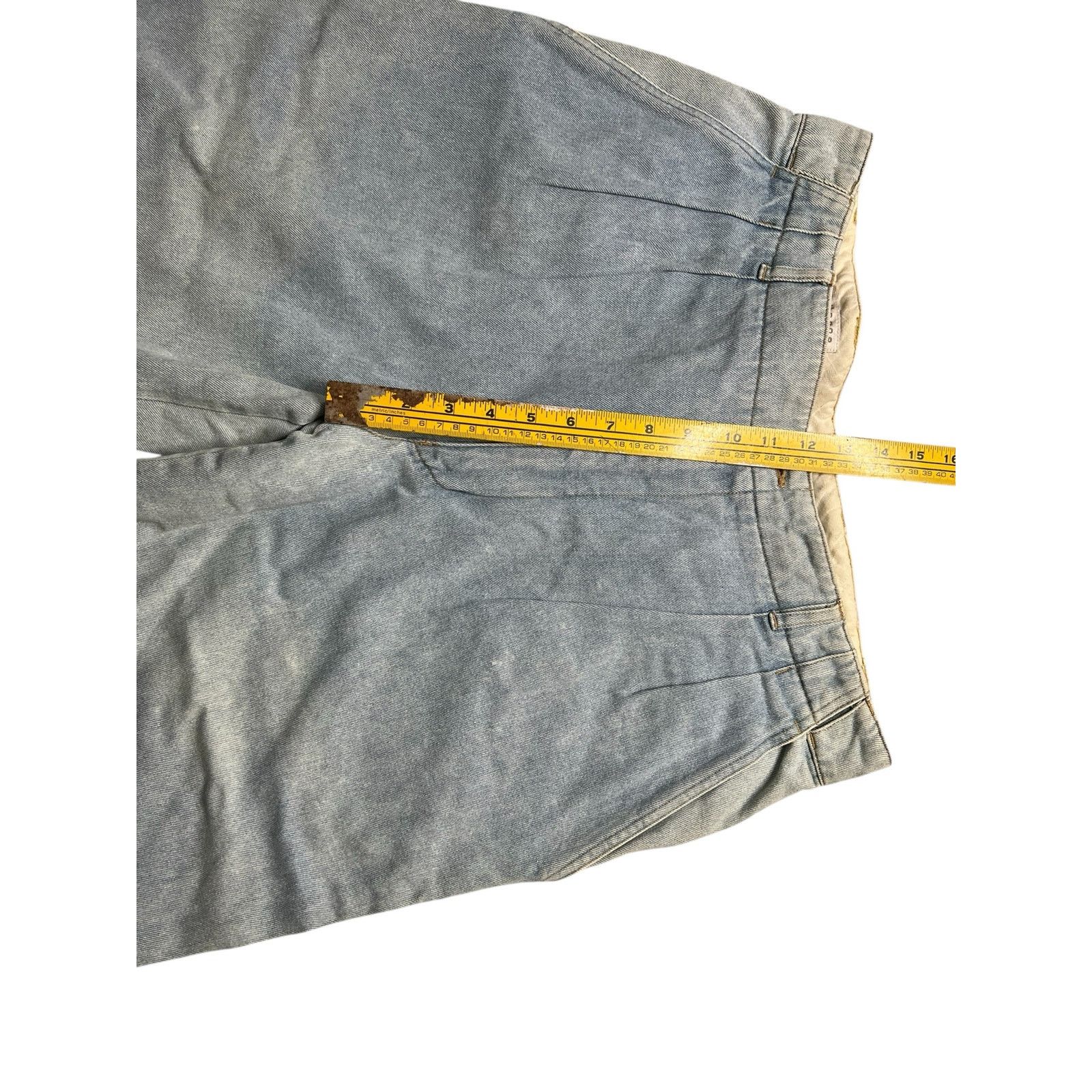 Liz Claiborne Vintage Claiborne Denim Pants Pleated Light Wash 36R Cotton Size US 36 / EU 52 - 9 Thumbnail