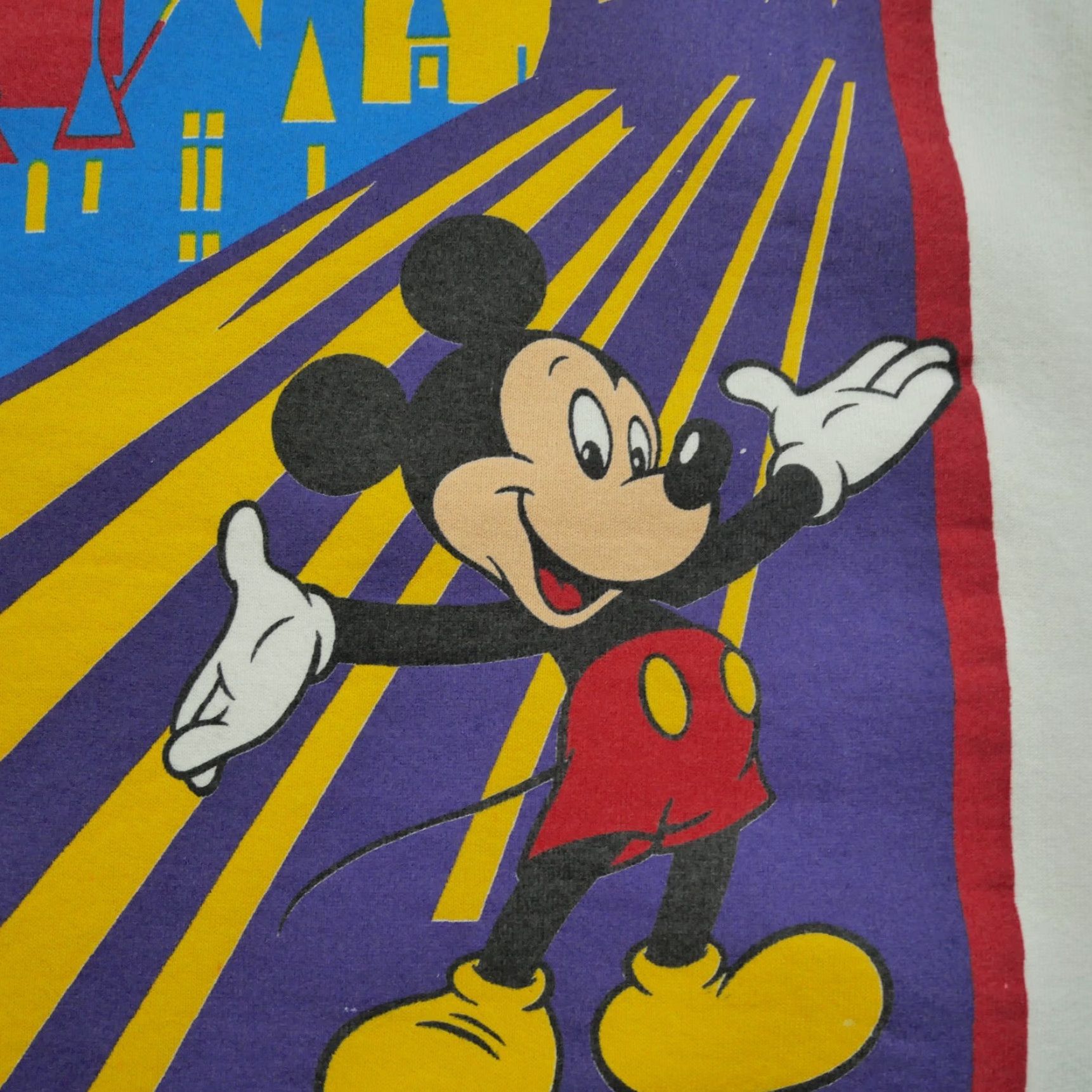 Disney VINTAGE Disney Sweatshirt Mens XL White 80s Mickey Mouse Pullover Crew Neck Graphic Print Logo Winter Holiday Sweatshirt Size US XL / EU 56 / 4 - 3 Thumbnail