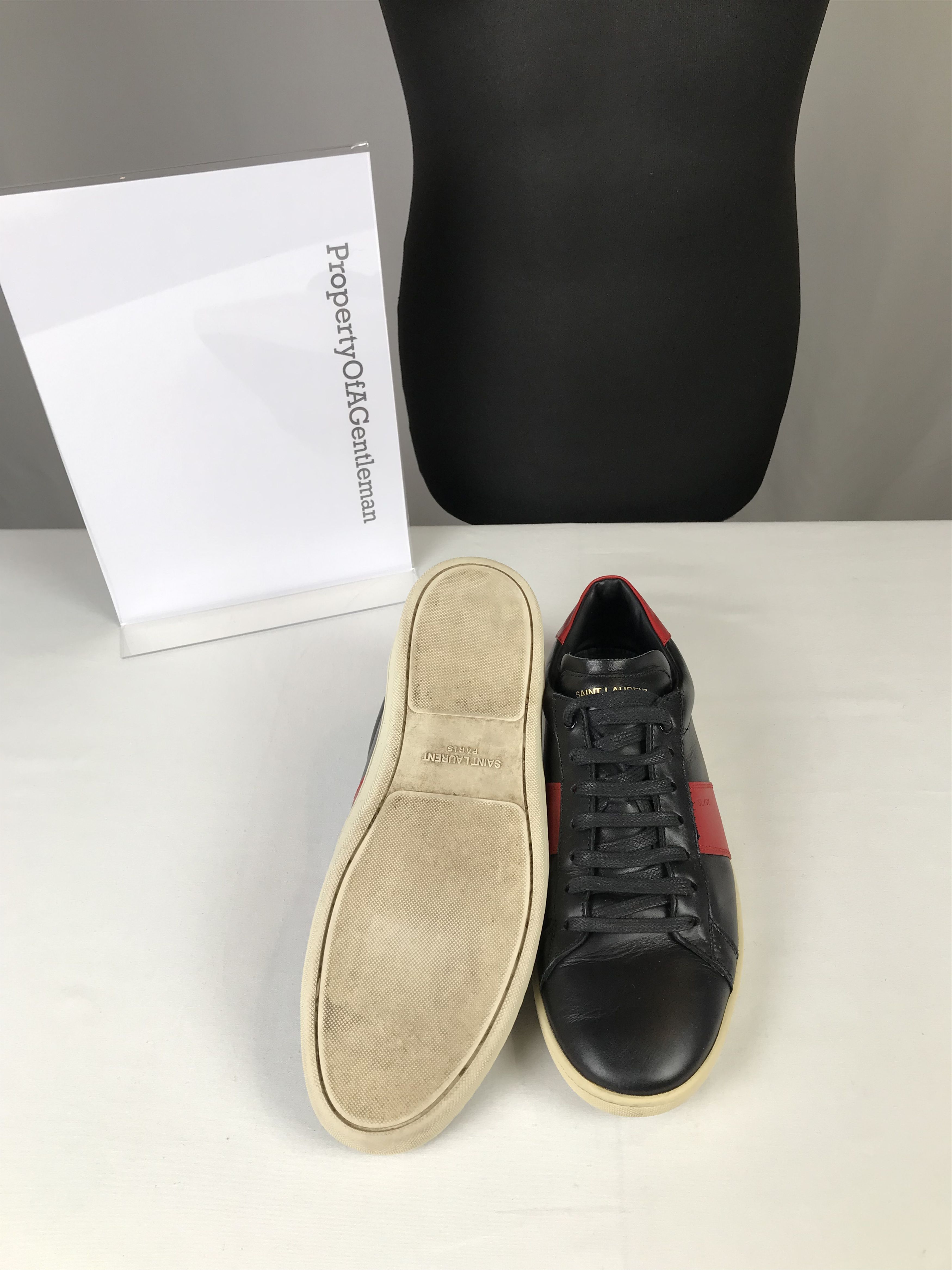 Saint Laurent Paris Saint Laurent Red & Black Low Top Sneaker Size US 10 / EU 43 - 6 Thumbnail