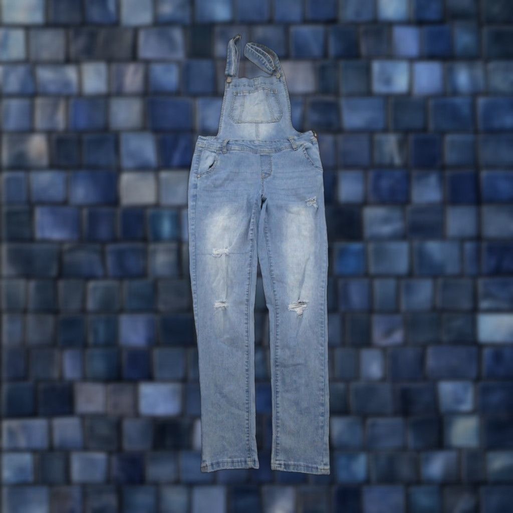 Vintage Wallflower Jeans Overalls Denim Bibs Jeans Wallflower Slim 90s Womens Blue Size S Stretch Pencil Pocket 5-Pocket Design Button Size 28" / US 6 / IT 42 - 1 Thumbnail
