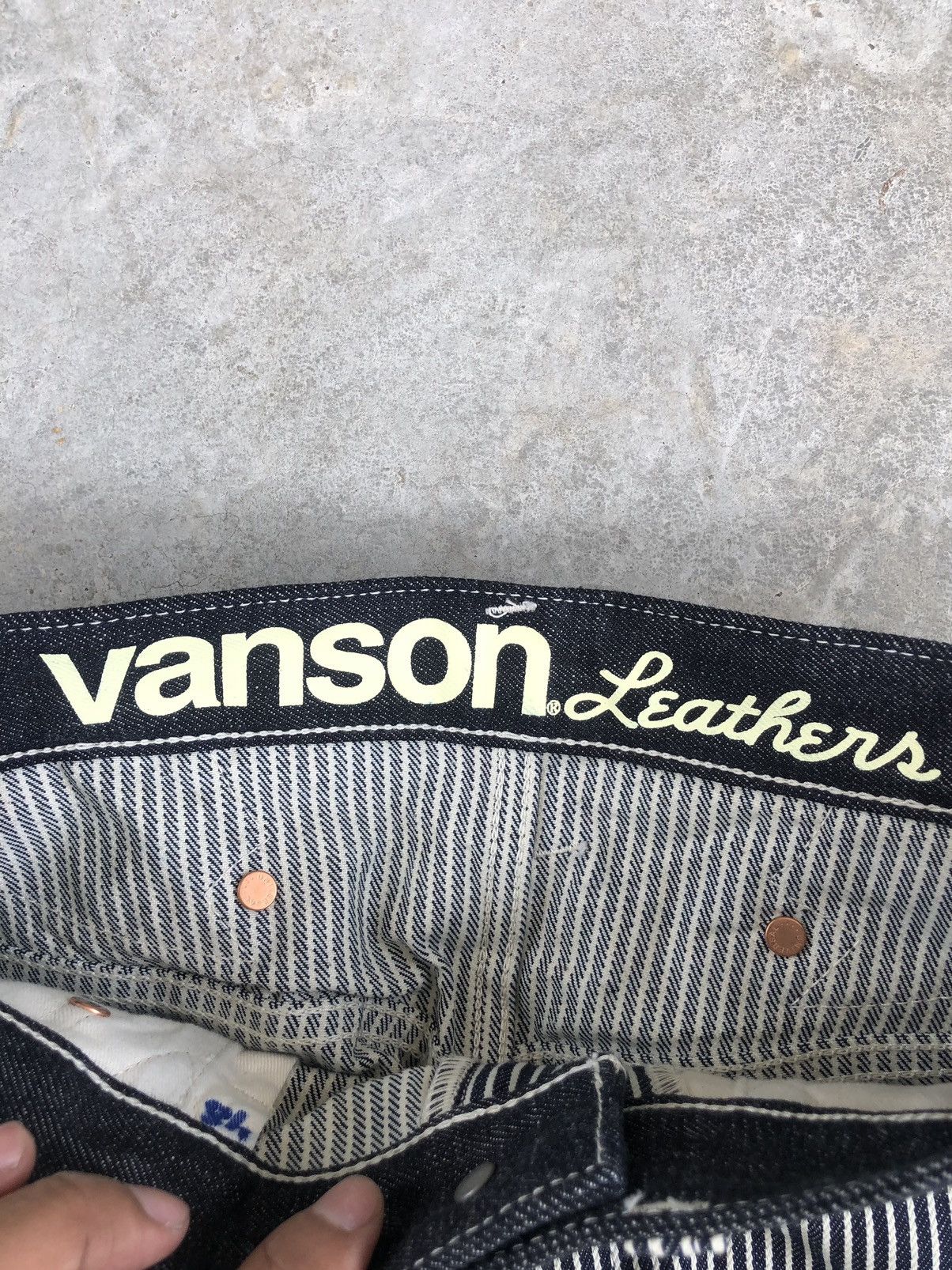 Vanson Leathers Vanson Leather Hickory Stripe Carpenter Bikers Size US 30 / EU 46 - 13 Thumbnail