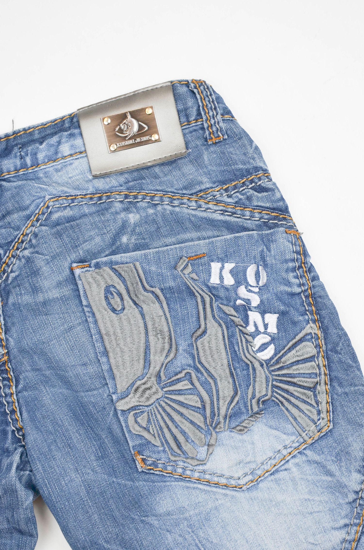 Japanese Brand Kosmo Lupo Y2K Distressed Panel Denim Jeans - Size 32 Size US 32 / EU 48 - 12 Thumbnail