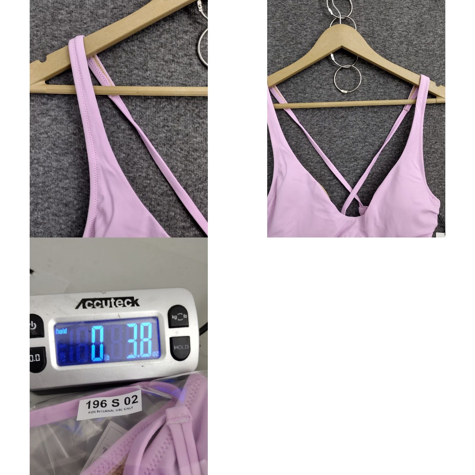Vintage Shade & Shore Purple Front Tie Keyhole Spaghetti Bikini Top Padded 34B Womens Adult Swimsuit Top Size XXS / US 00 / IT 34 - 8 Thumbnail