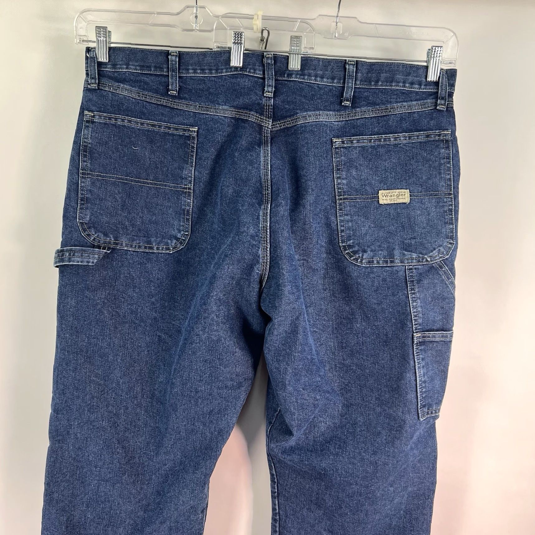 Wrangler Wrangler Carpenter Jeans 42x30 Denim Straight Relaxed Blue Mens Regular 5-Pocket Denim Jeans Size US 42 / EU 58 - 4 Thumbnail