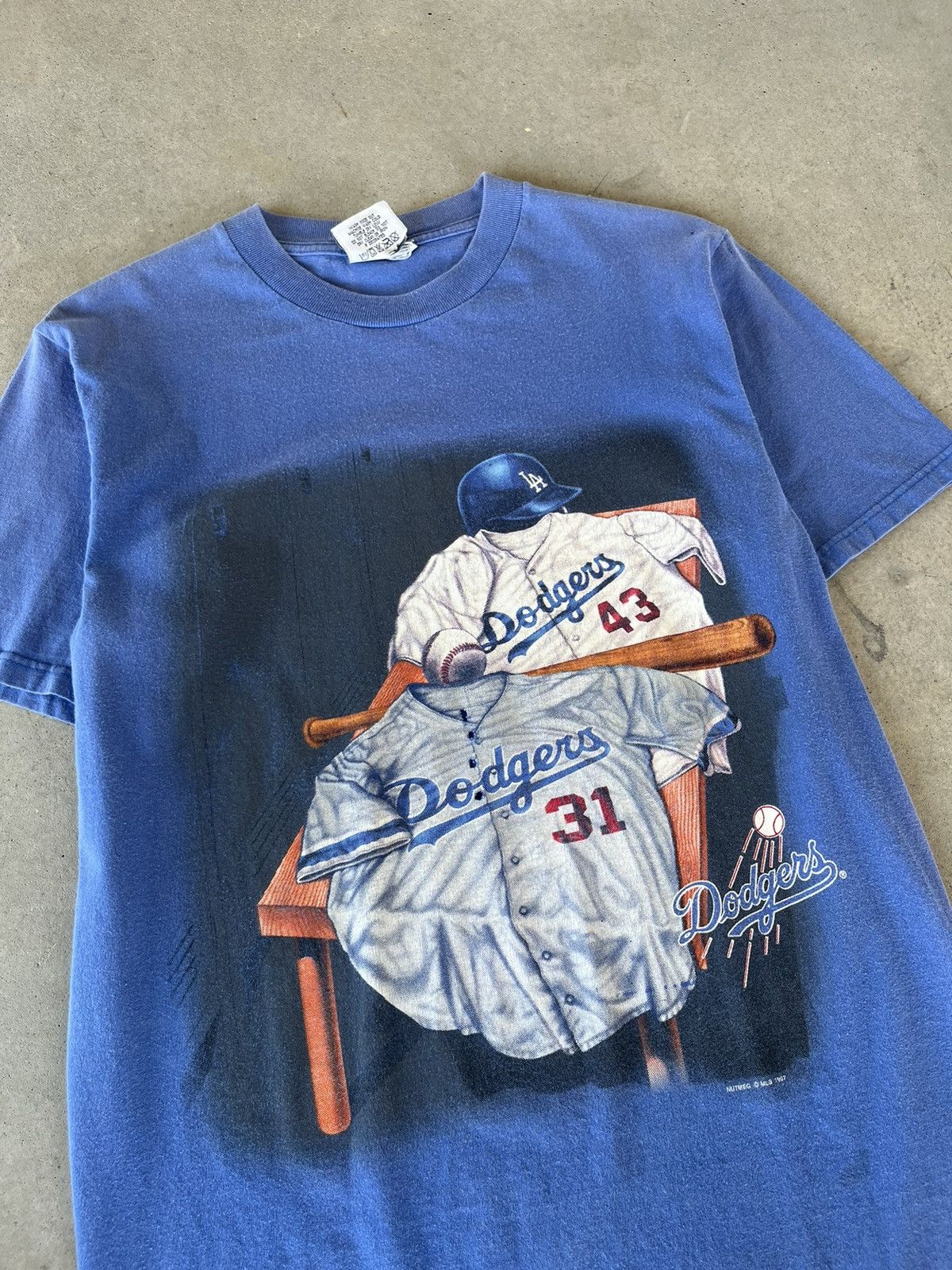 Nutmeg Vintage 90’s LA Dodgers Nutmeg MLB Baseball T-Shirt Size US M / EU 48-50 / 2 - 3 Thumbnail