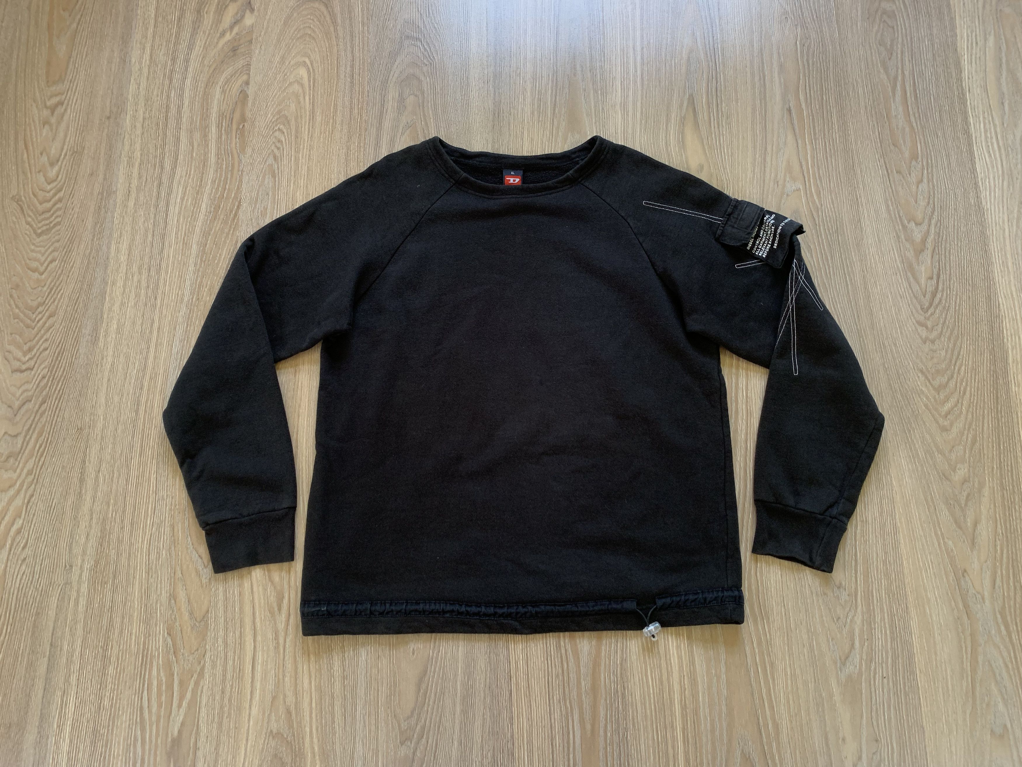 Diesel Diesel Black Indigo Tech Cotton Sweatshirt Size US XL / EU 56 / 4 - 1 Thumbnail