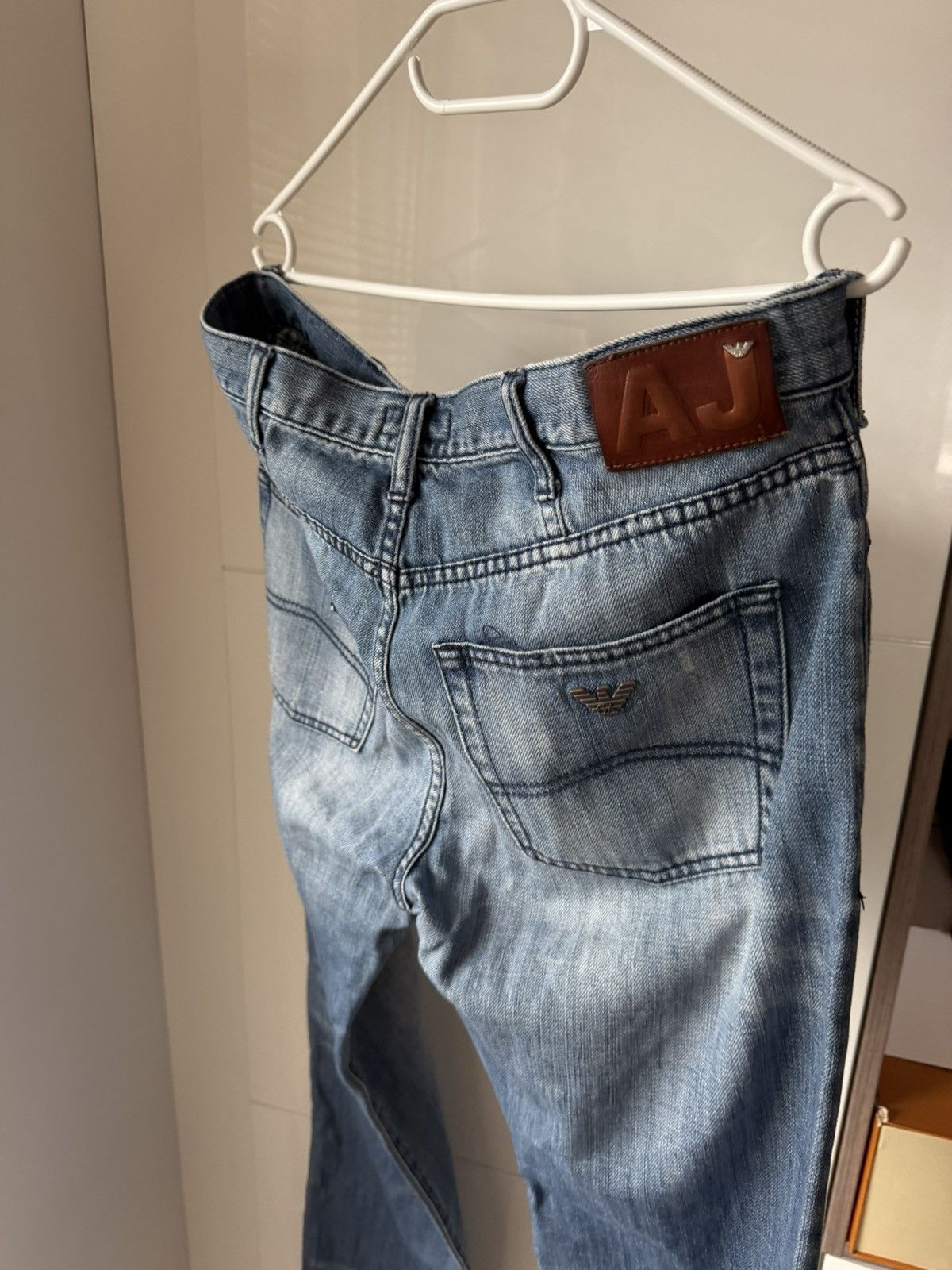 Armani Vintage Armani Jeans Avant Garde Opium Y2k White Jeans Size US 33 - 21 Thumbnail