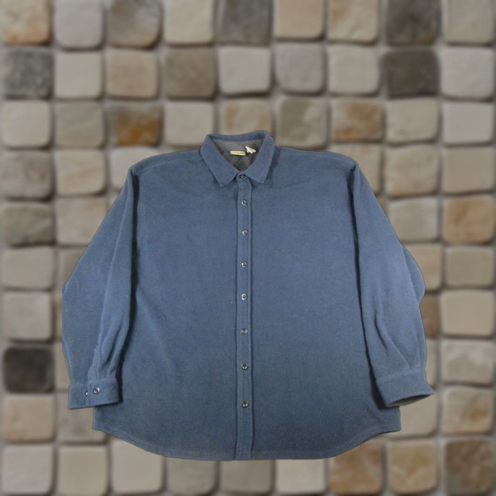 Vintage L.L.Bean Shirt Jacket Mens 2XL Blue Button-Up Fleece Shirt Jacket Size US XXL / EU 58 / 5 - 1 Thumbnail