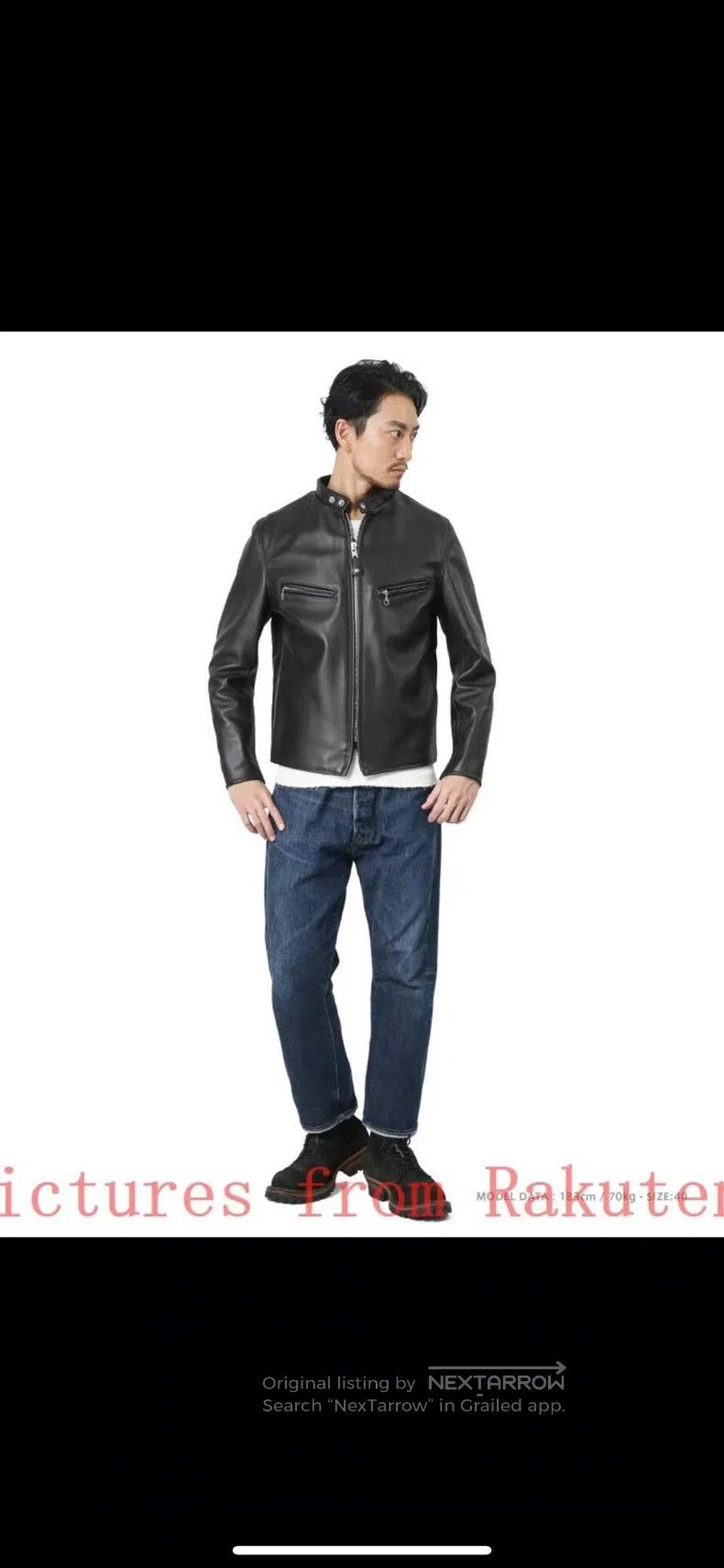 Schott Schott Retro stand-up collar motorcycle leather jacket Size US M / EU 48-50 / 2 - 5 Thumbnail