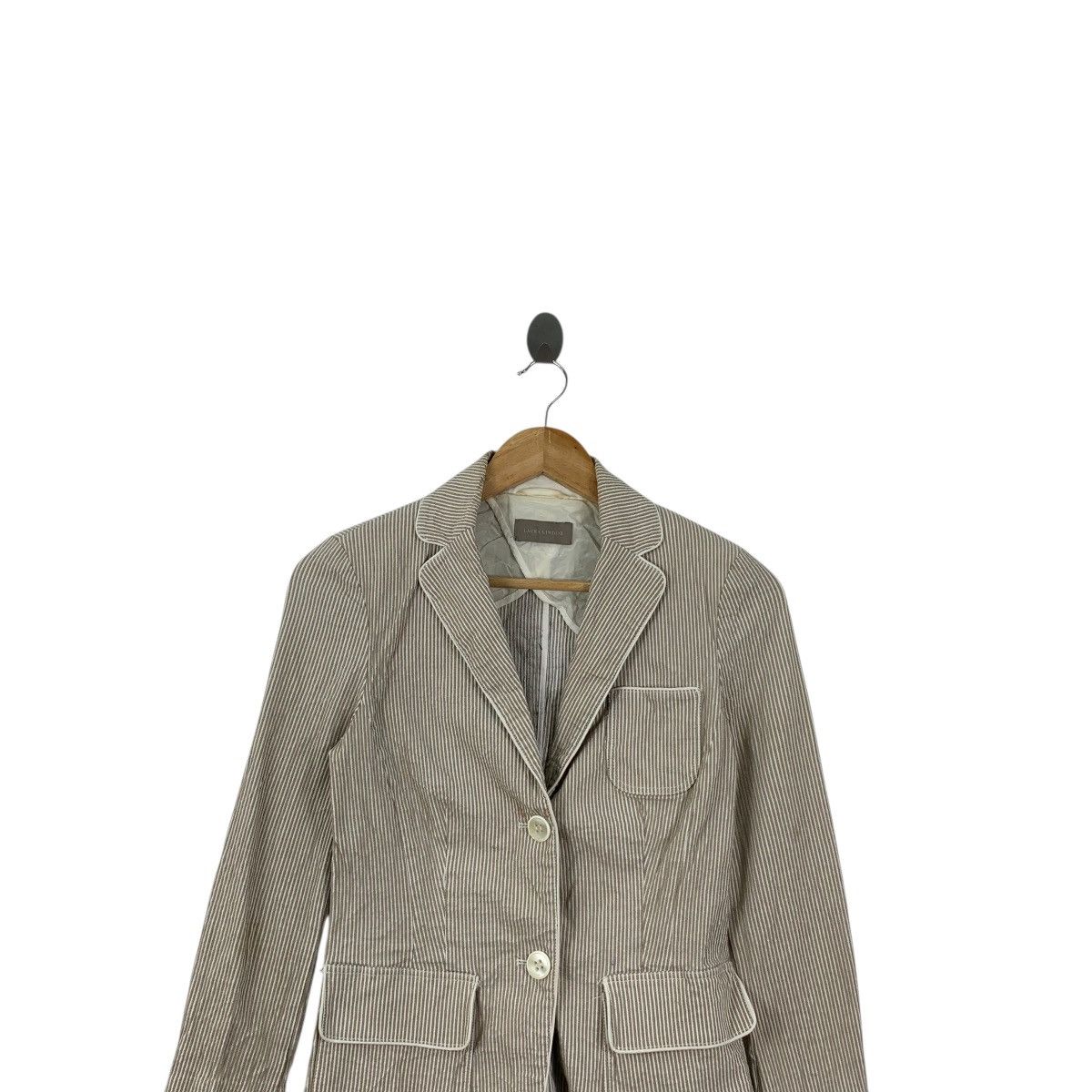Vintage Vintage LAURA LINDOR Made In Italy Sport Coat Striped Jacket Size XS / US 0-2 / IT 36-38 - 2 Thumbnail