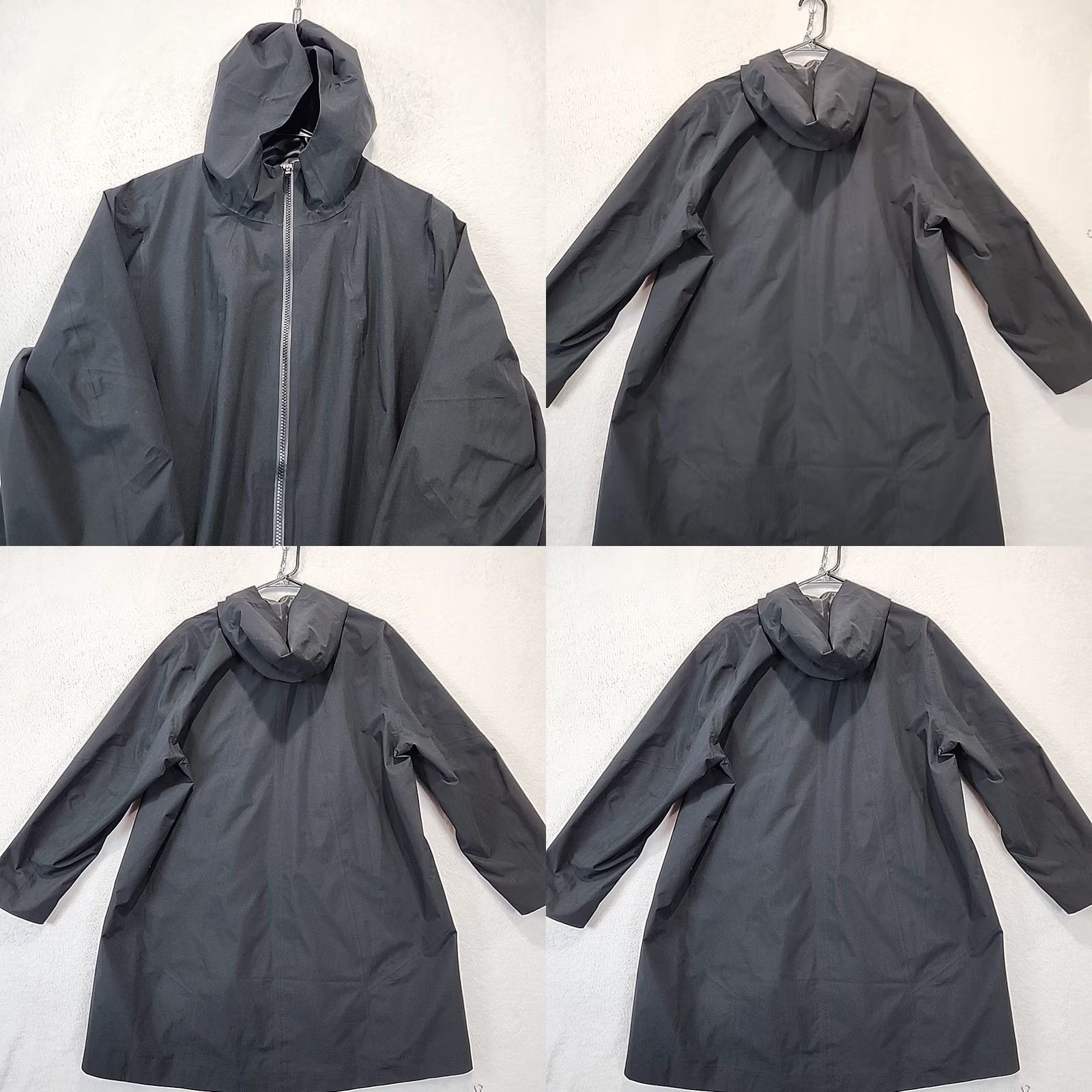 Lands' End Lands' End Womens Plus Size 1X Black Water Resistant Outdoor Hooded Jacket F25040 Size XL / US 12-14 / IT 48-50 - 9 Thumbnail