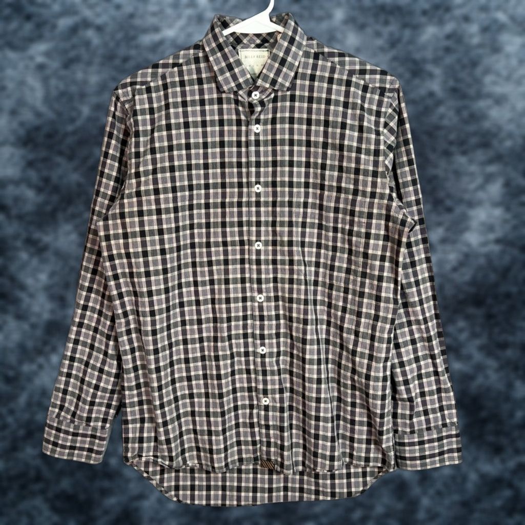 Billy Reid VINTAGE Billy Reid Mens Plaid Shirt Regular Fit Long Sleeve XL Gray Cotton Button-Up Mens Shirt Size US XL / EU 56 / 4 - 1 Thumbnail