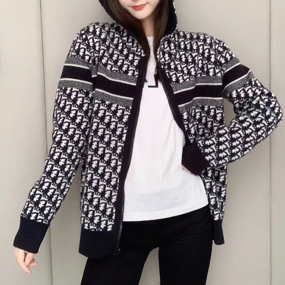 Dior dior double-sided hooded zip cardigan Size M / US 6-8 / IT 42-44 - 1 Thumbnail