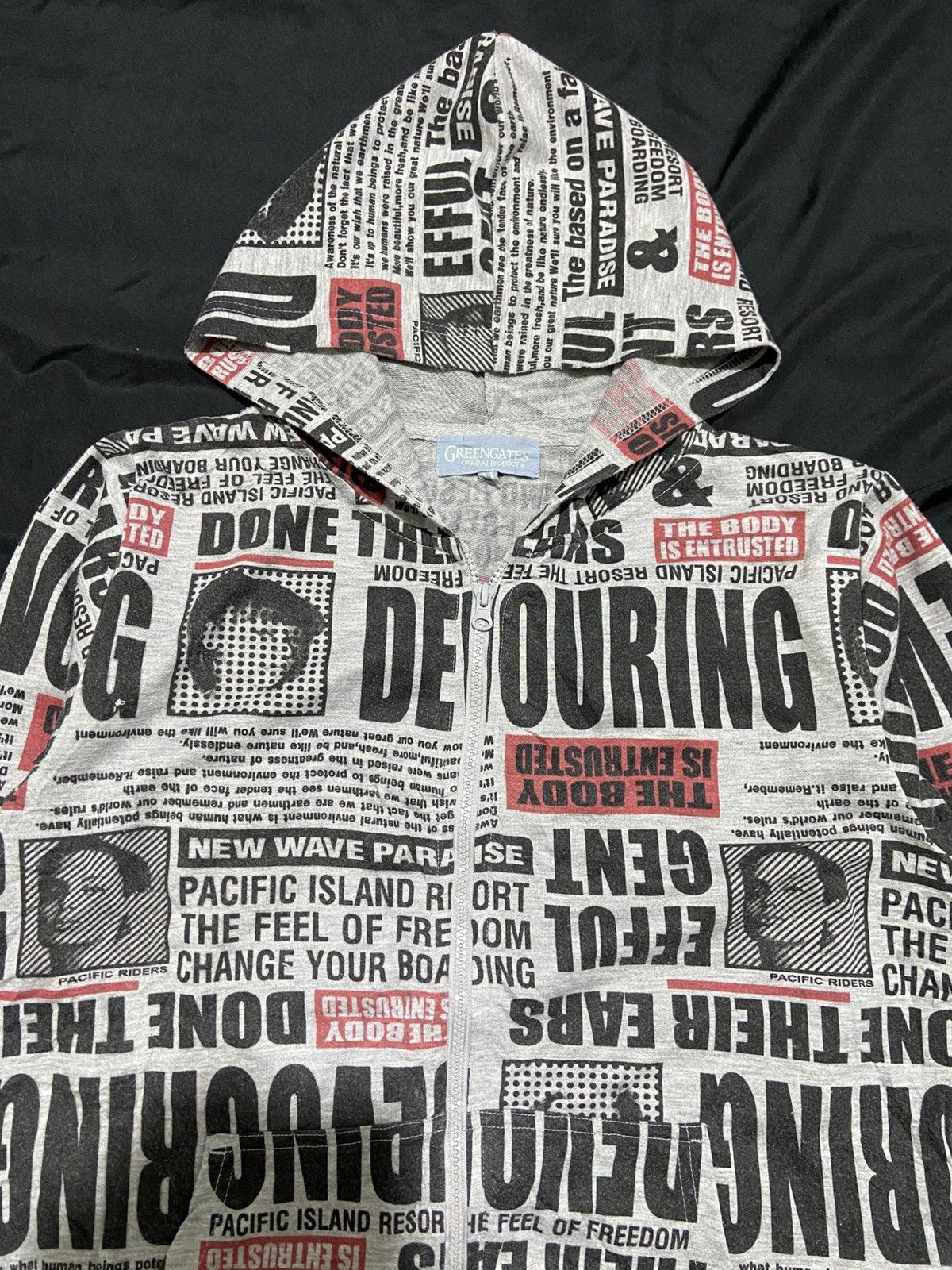 Japanese Brand GREENGATES NEW WAVE PARADIDE ZIP HOODIE Size US M / EU 48-50 / 2 - 4 Thumbnail