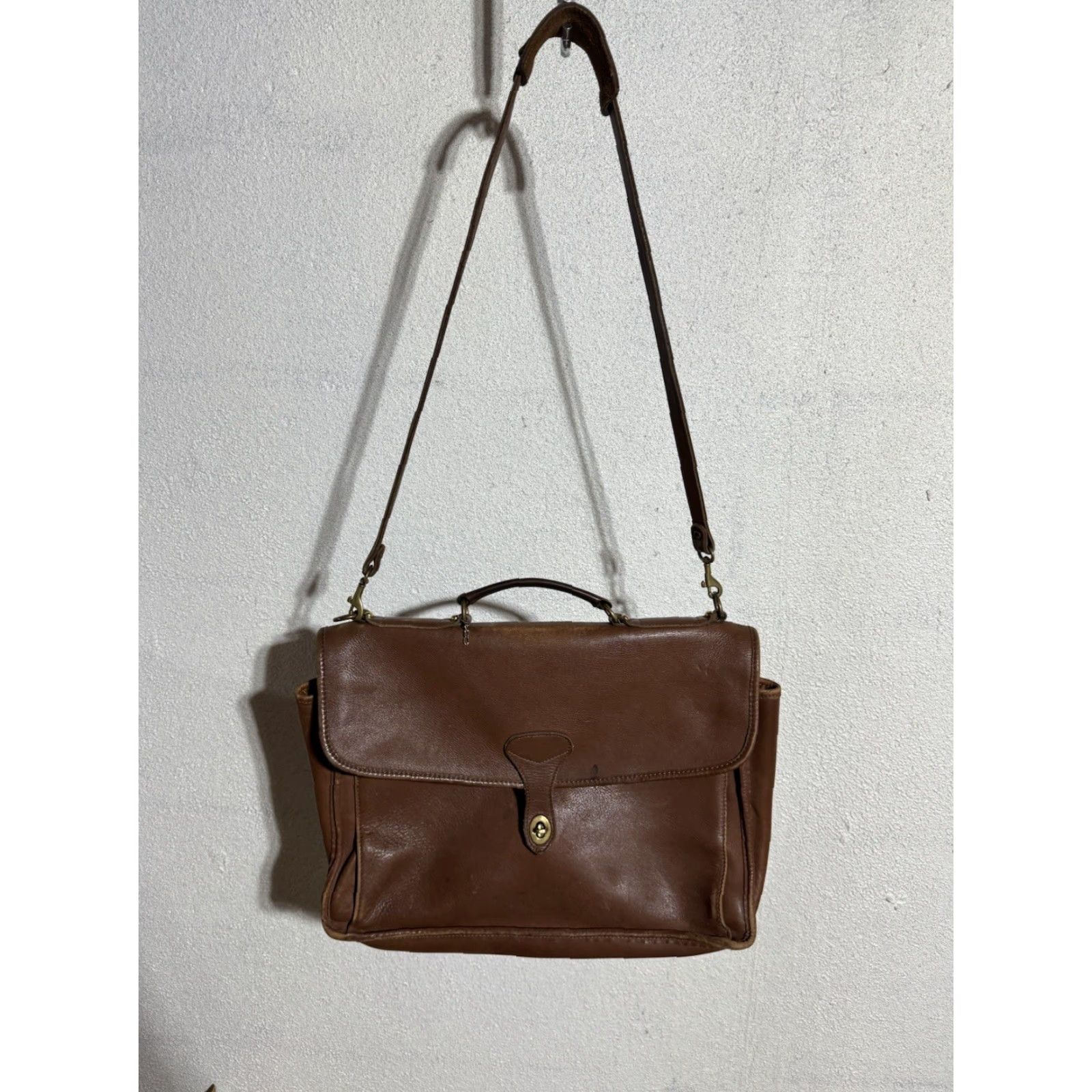George VINTAGE Jack Georges USA Leather chestnut brown professional Attaché briefcase Bag Size ONE SIZE - 7 Thumbnail
