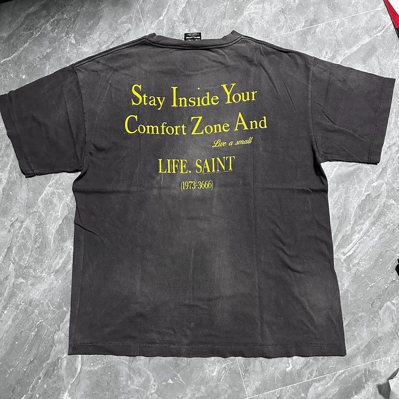 Saint Michael Saint Michael Washed black and grey angel short sleeves Size US XL / EU 56 / 4 - 2 Thumbnail