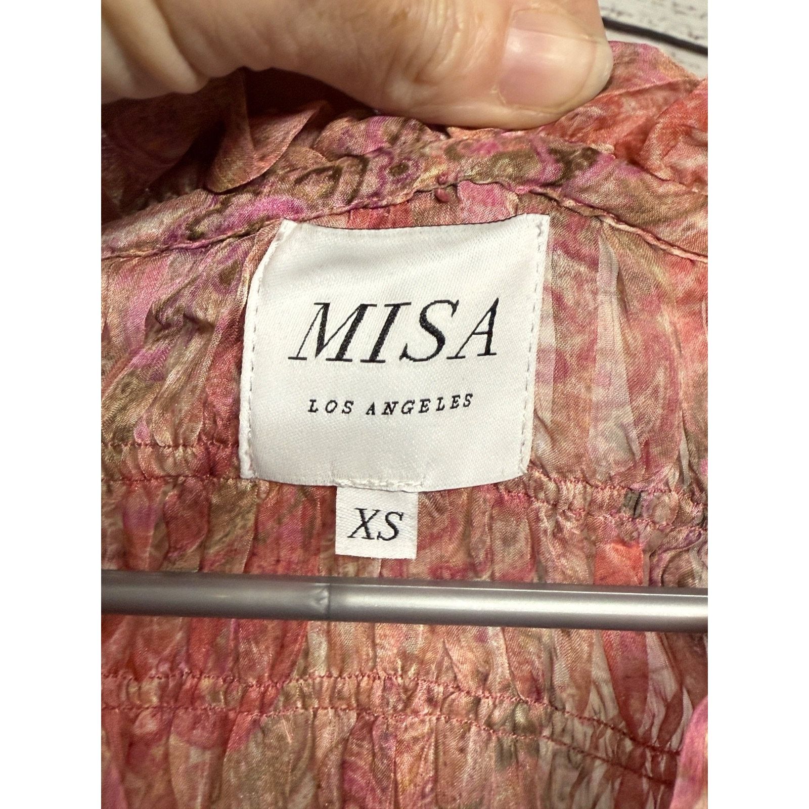 MISA Los Angeles MISA Solange Chiffon Mini Dress Romantic Rose Python Ruffle Size XS / US 0-2 / IT 36-38 - 3 Thumbnail