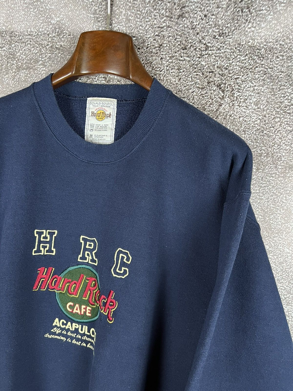 Hard Rock Cafe × Vintage 80/90s Hard Rock Cafe Acapulco Sweatshirt embroidered logo Size US L / EU 52-54 / 3 - 11 Thumbnail