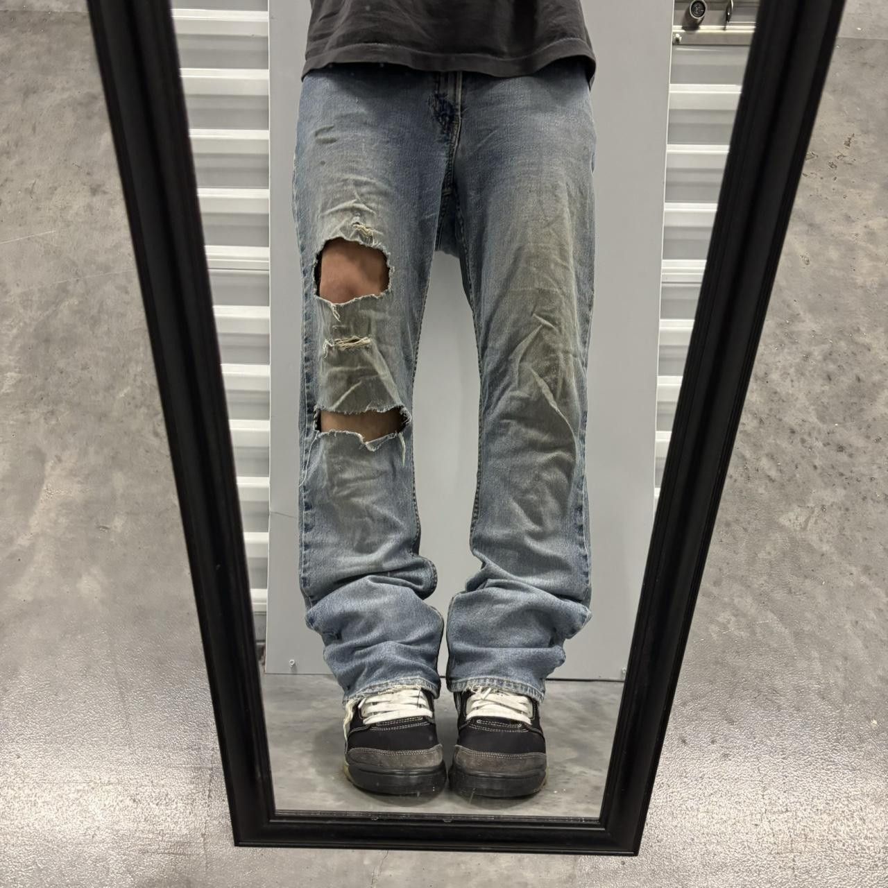 Japanese Brand × Vintage Crazy Vintage 90s Grunge Distressed Made In USA Denim Jeans! Size US 31 - 1 Thumbnail