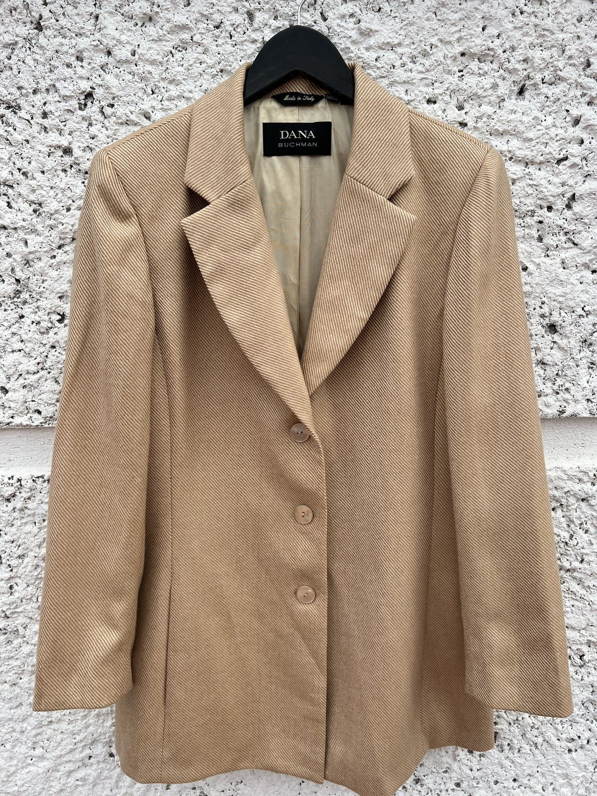 Other Dana Buchman Italian Wool-Silk Coat Beige M/L Size M / US 6-8 / IT 42-44 - 1 Thumbnail