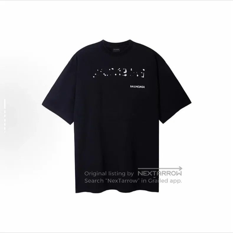 Balenciaga Balenciaga Logo Embroidered Plain Knit Short Sleeve Off-Sh Size XXS / US 00 / IT 34 - 1 Thumbnail