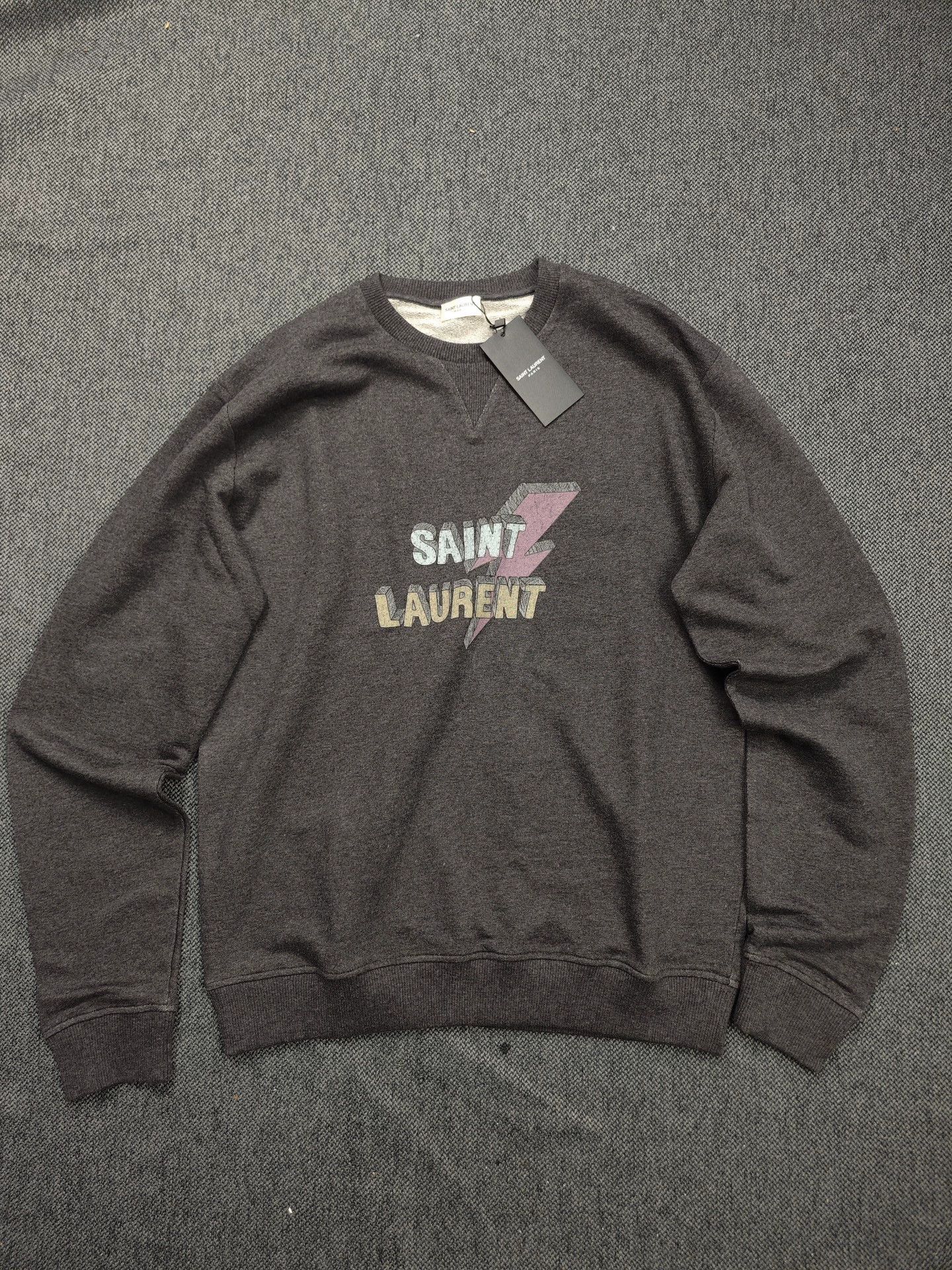Saint Laurent Paris Saint Laurent Paris Logo printed hoodie Size US XL / EU 56 / 4 - 1 Thumbnail