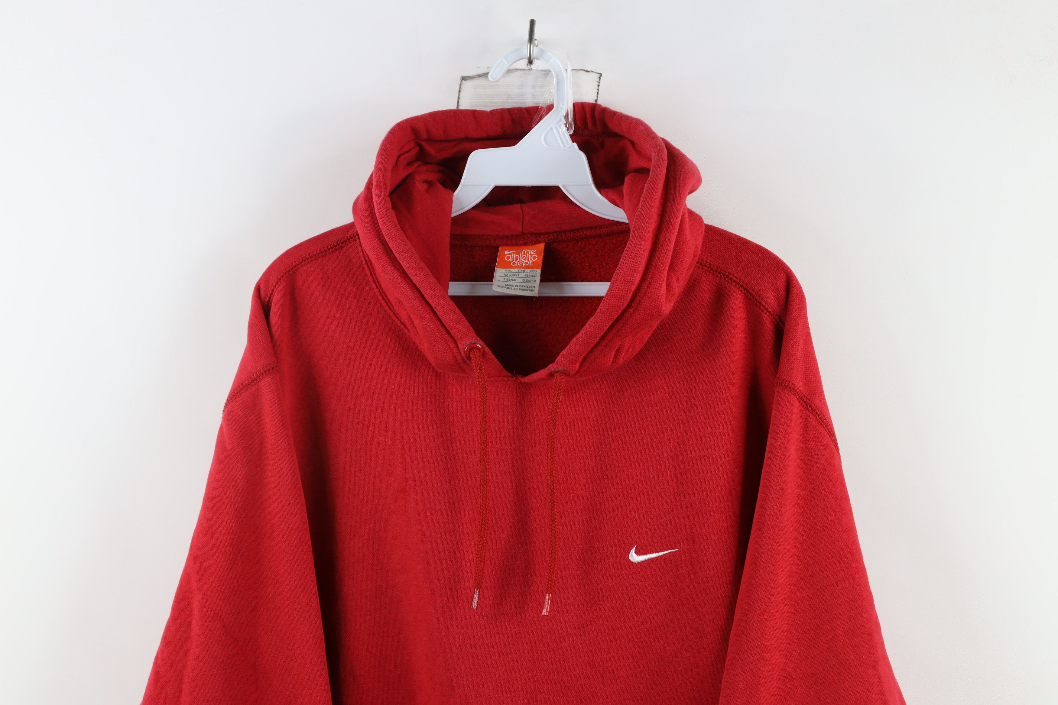 Nike Vintage Nike Travis Scott Mini Swoosh Hoodie Sweatshirt Red Size US XXL / EU 58 / 5 - 2 Thumbnail