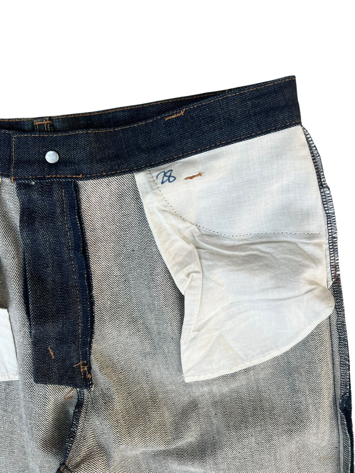 Vintage CLUTCH Japan Folded Leg Redline Selvedge Denim Size US 30 / EU 46 - 21 Thumbnail