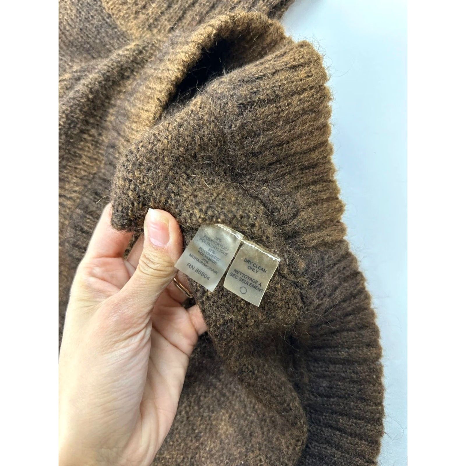 Vintage Magaschoni Sweater Womens Medium Brown Mohair Blend Crewneck 3/4 Sleeve Oversize Size M / US 6-8 / IT 42-44 - 4 Thumbnail