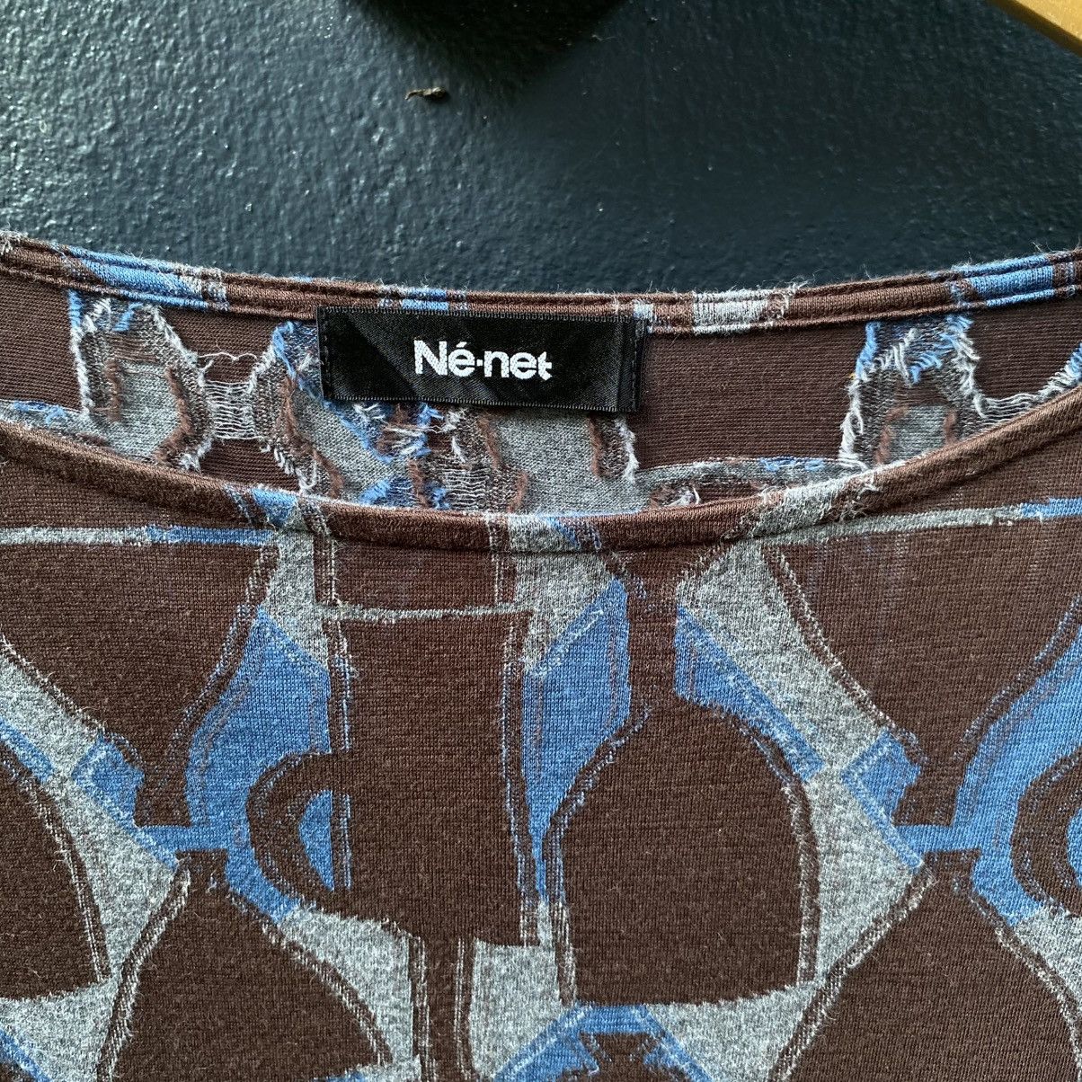 Ne-Net Né-net Brown Geometric Print Long Sleeve Top Size XS / US 0-2 / IT 36-38 - 5 Thumbnail