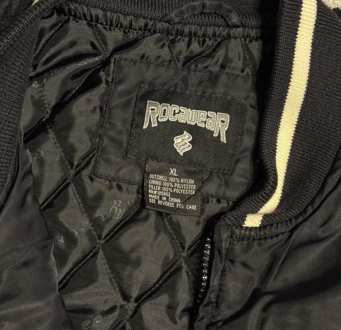 Rocawear Rocawear Vintage Varsity Bomber Jacket Size US XL / EU 56 / 4 - 4 Thumbnail