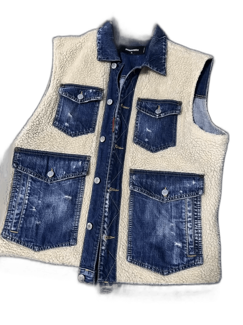 Dsquared2 Dsquared2 Denim Wool Blend Vest XL Size US XL / EU 56 / 4 - 1 Thumbnail