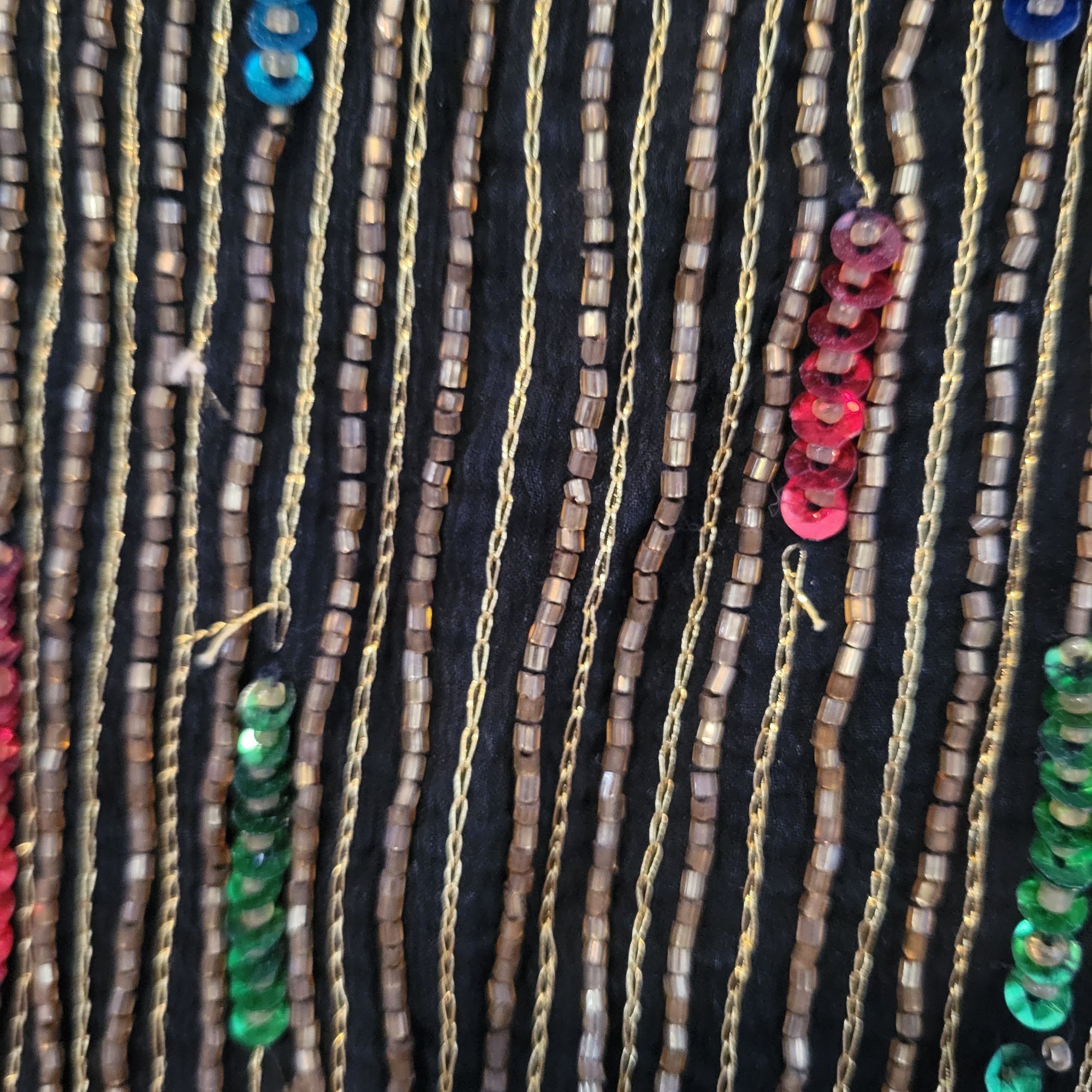 Other Stenay S Silk Rainbow Beaded Black Top Short Sleeves Sequins Size S / US 4 / IT 40 - 5 Thumbnail
