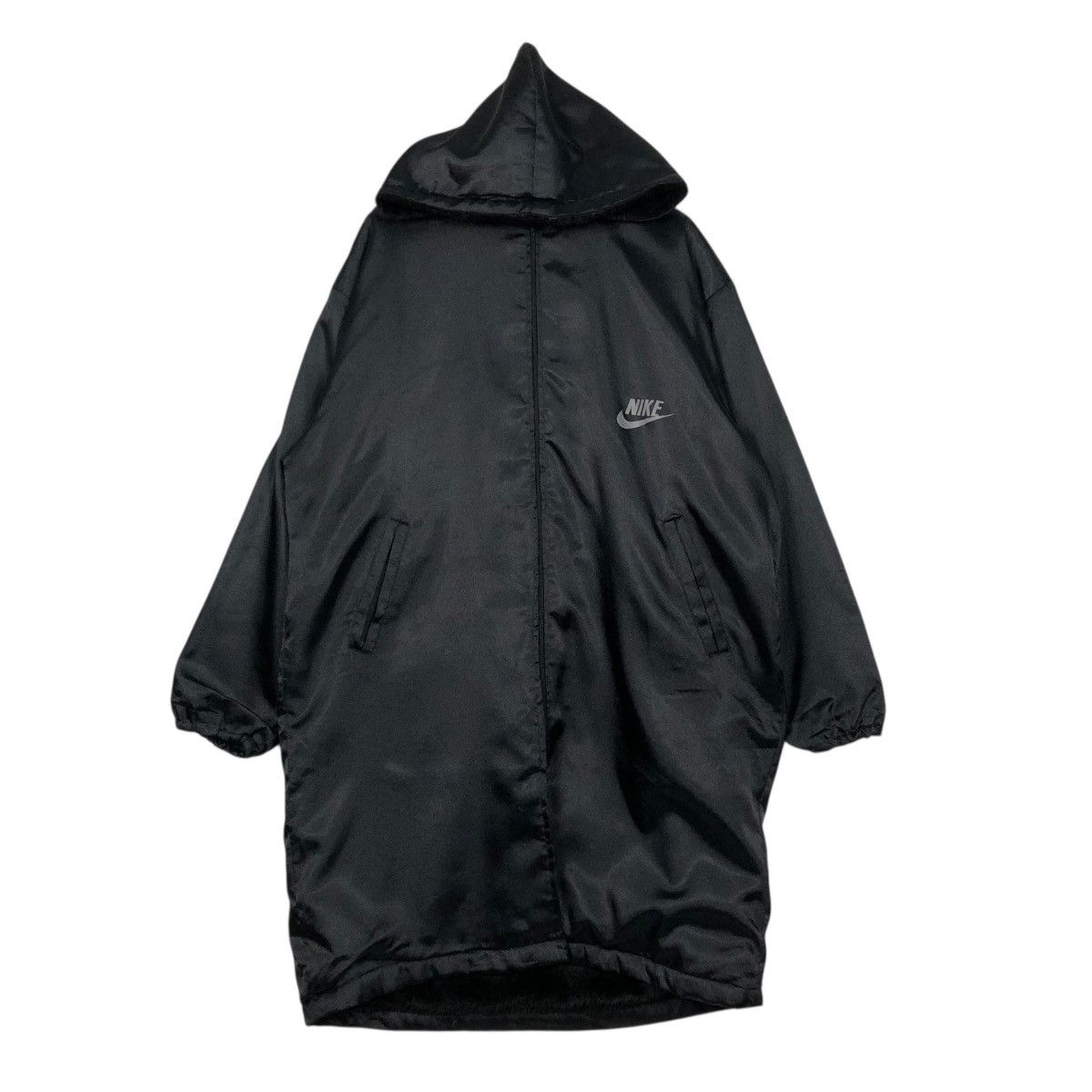 Nike 🔥VINTAGE NIKE LONG JACKET BLANKET BIG SWOOSH BACK HIT Size US L / EU 52-54 / 3 - 2 Thumbnail