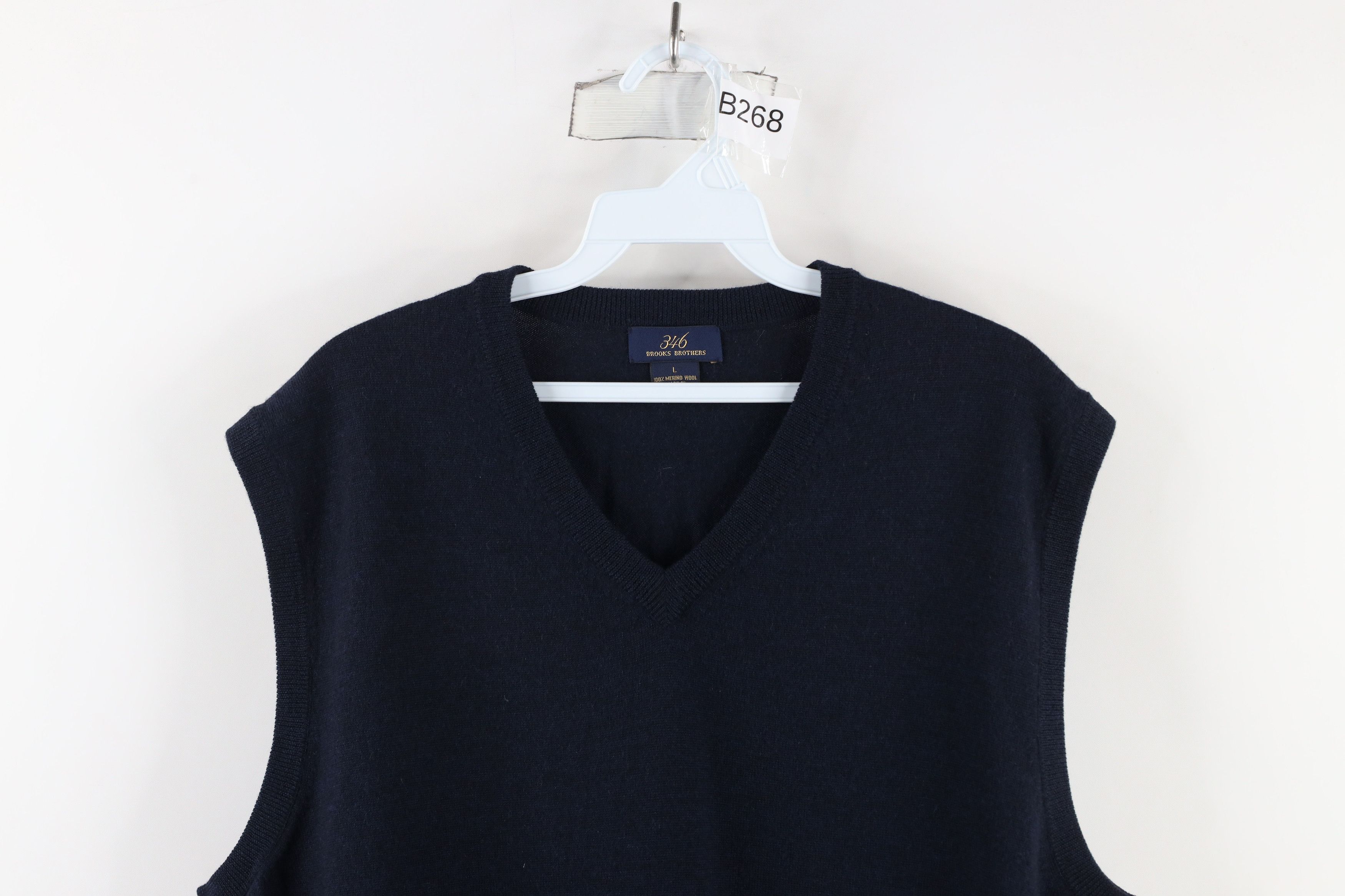 Brooks Brothers × Vintage Vintage Brooks Brothers Merino Wool Knit V-Neck Sweater Vest Size US L / EU 52-54 / 3 - 2 Thumbnail