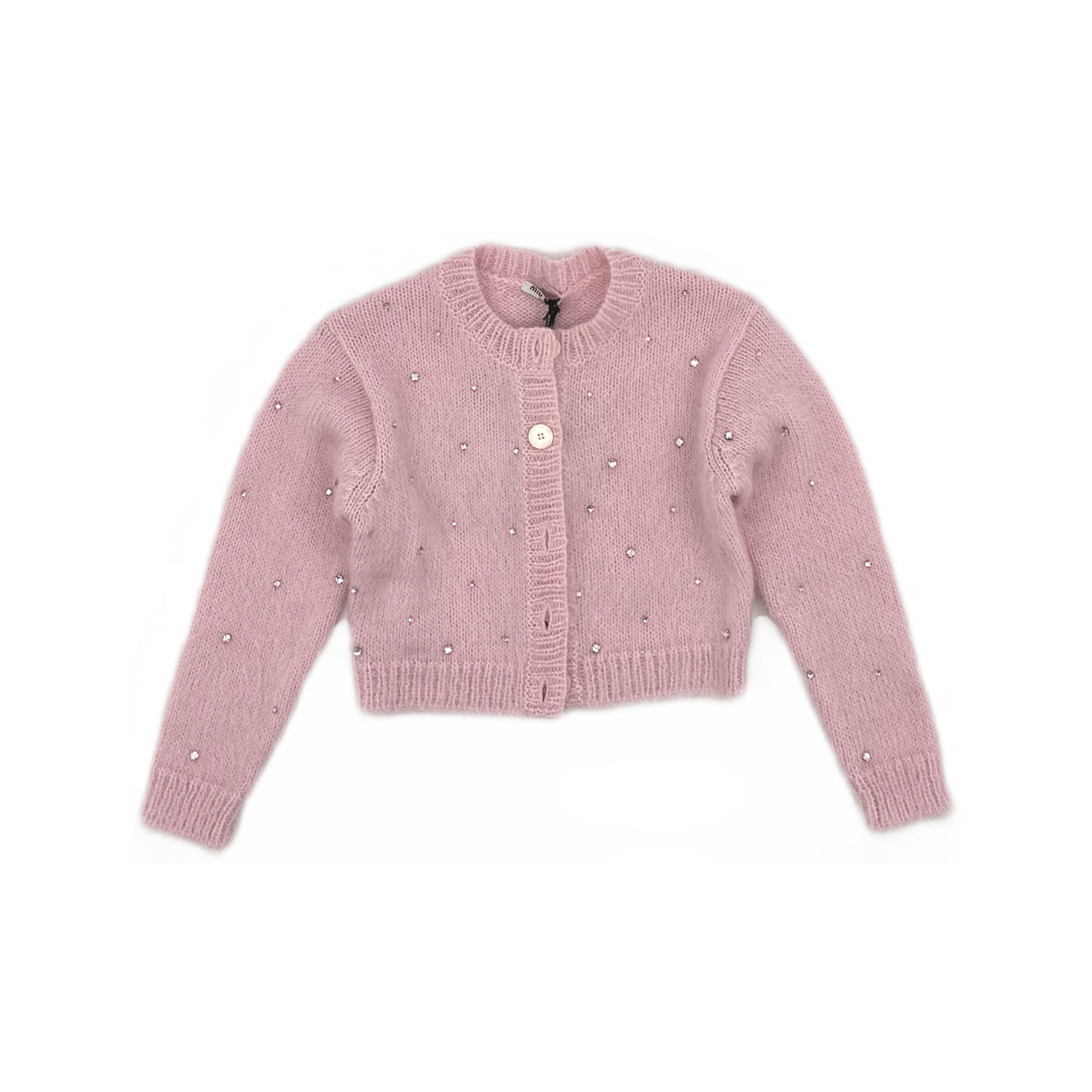 Miu Miu Miu Miu Rhinestone Cardigan Size 36 Size XS / US 0-2 / IT 36-38 - 1 Thumbnail